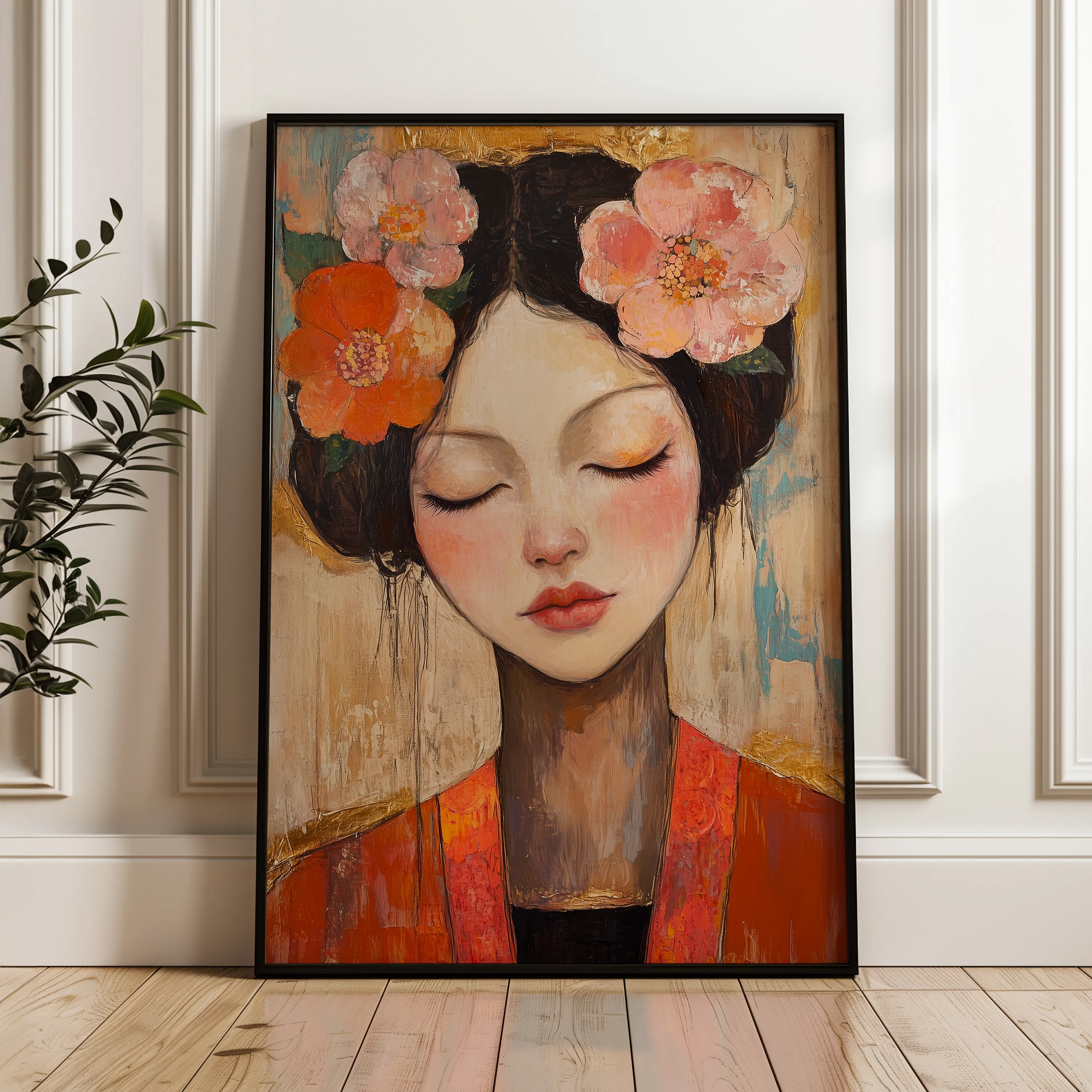 Portrait Canvas Wall Art WAD211-P 90 x 60 cm / Stretched on hidden frame