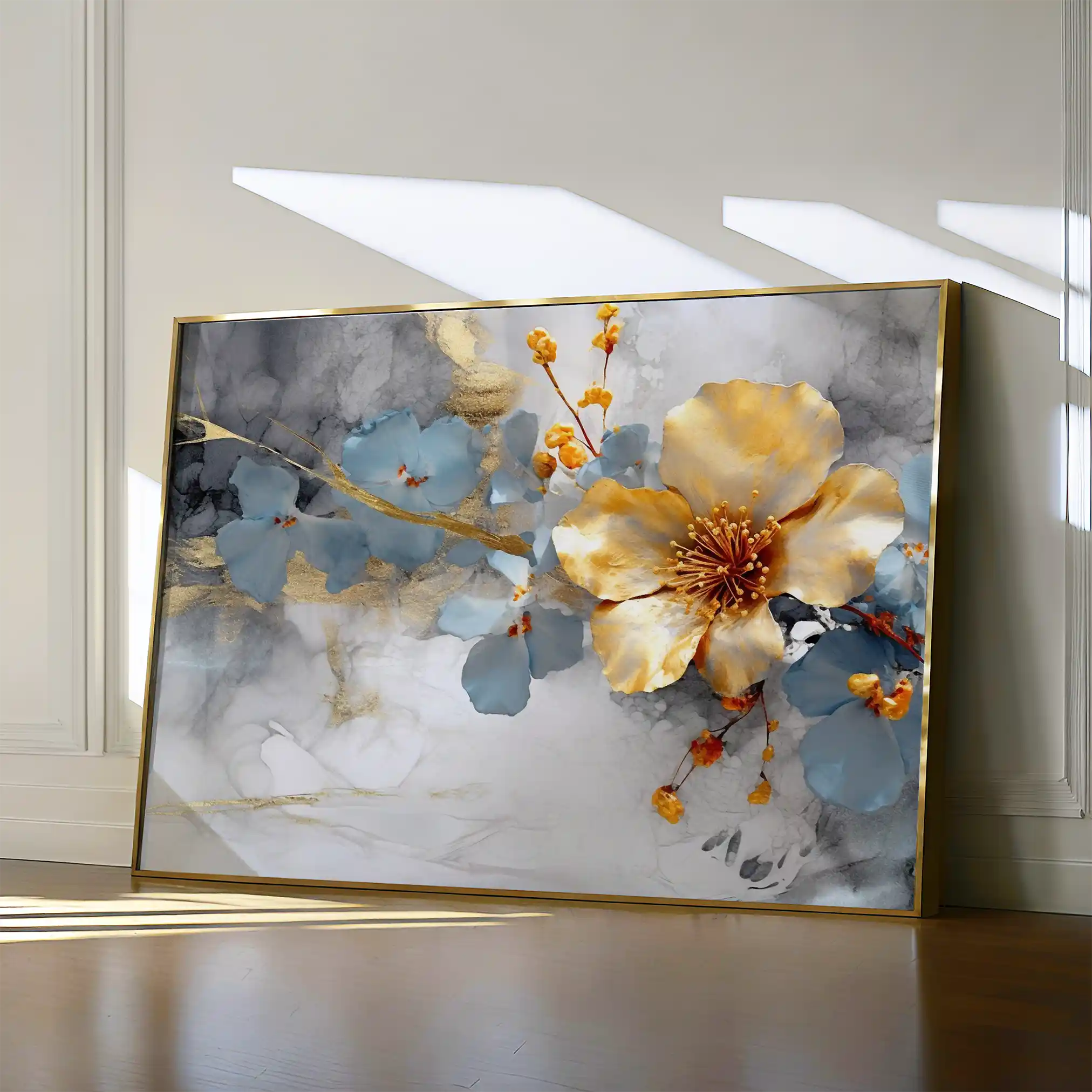Floral Canvas Wall Art WAD212-F 90 x 60 cm / Stretched on hidden frame