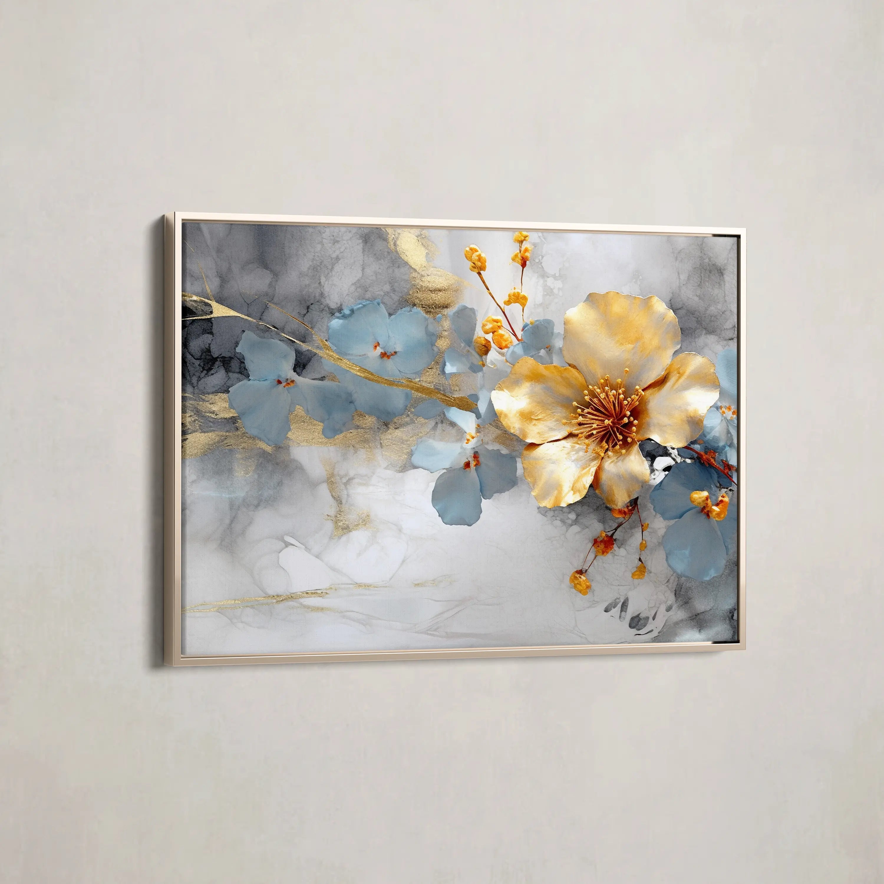 Floral Canvas Wall Art WAD212-F 90 x 60 cm / Stretched on hidden frame