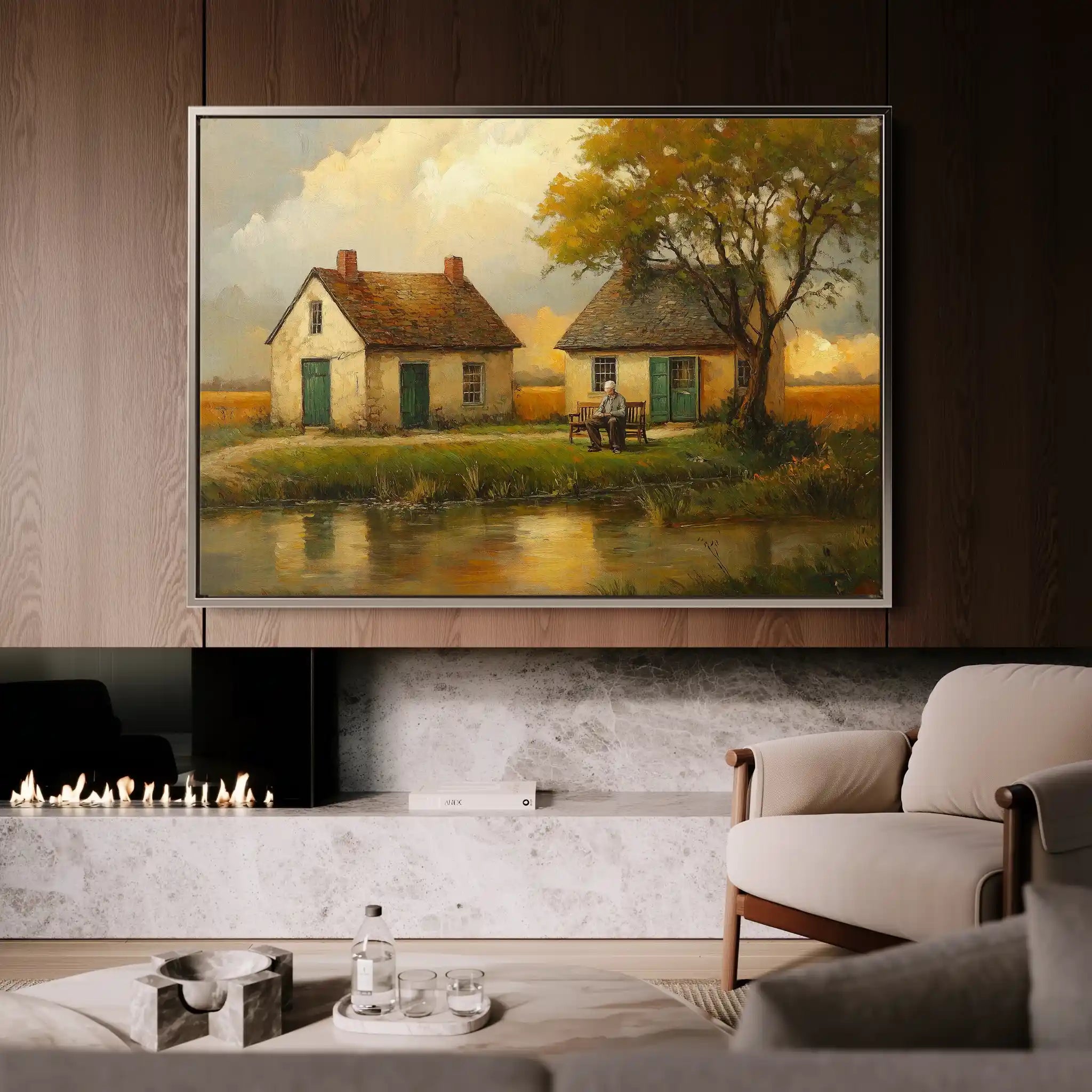 Landscape 212 Canvas Art 90 x 60 cm / Stretched on hidden frame