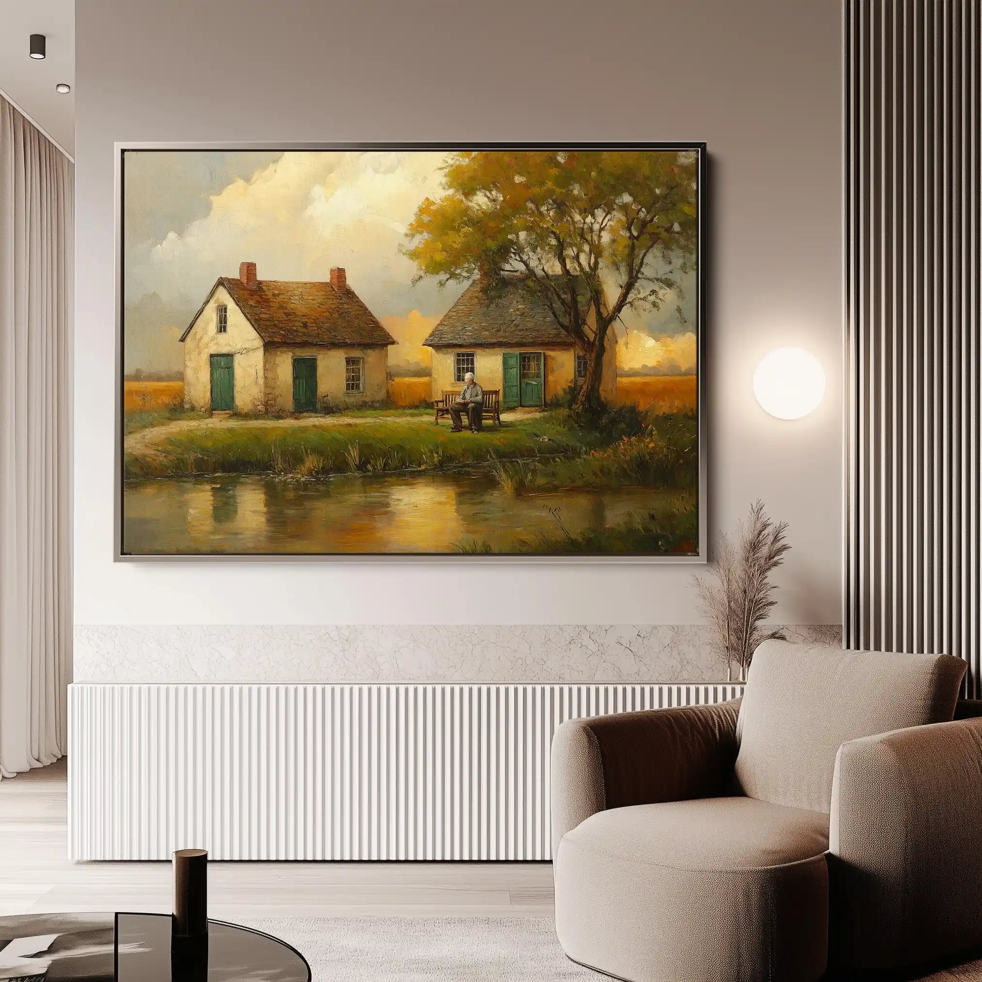 Landscape 212 Canvas Art 90 x 60 cm / Stretched on hidden frame