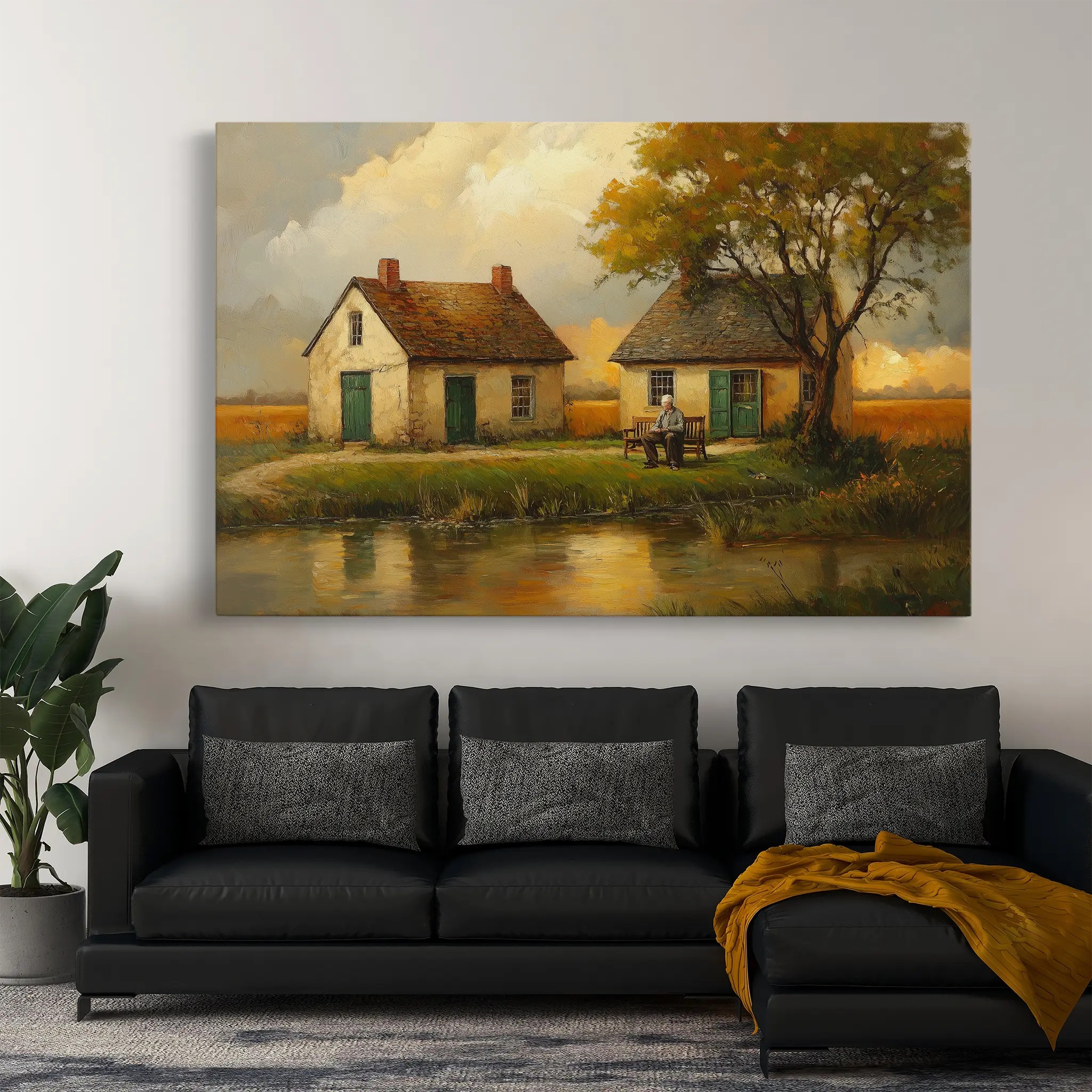 Landscape Canvas Wall Art WAD212-L 90 x 60 cm / Stretched on hidden frame