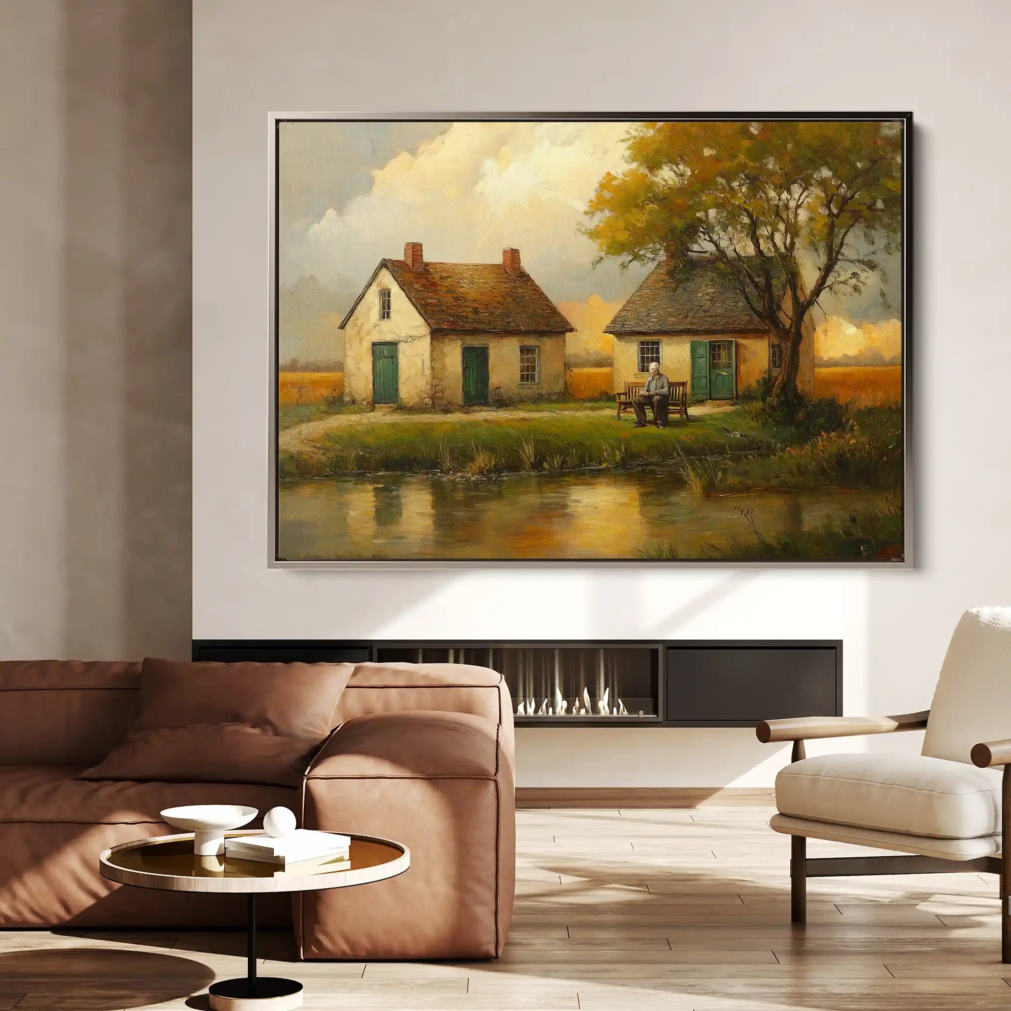 Landscape 212 Canvas Art 90 x 60 cm / Stretched on hidden frame