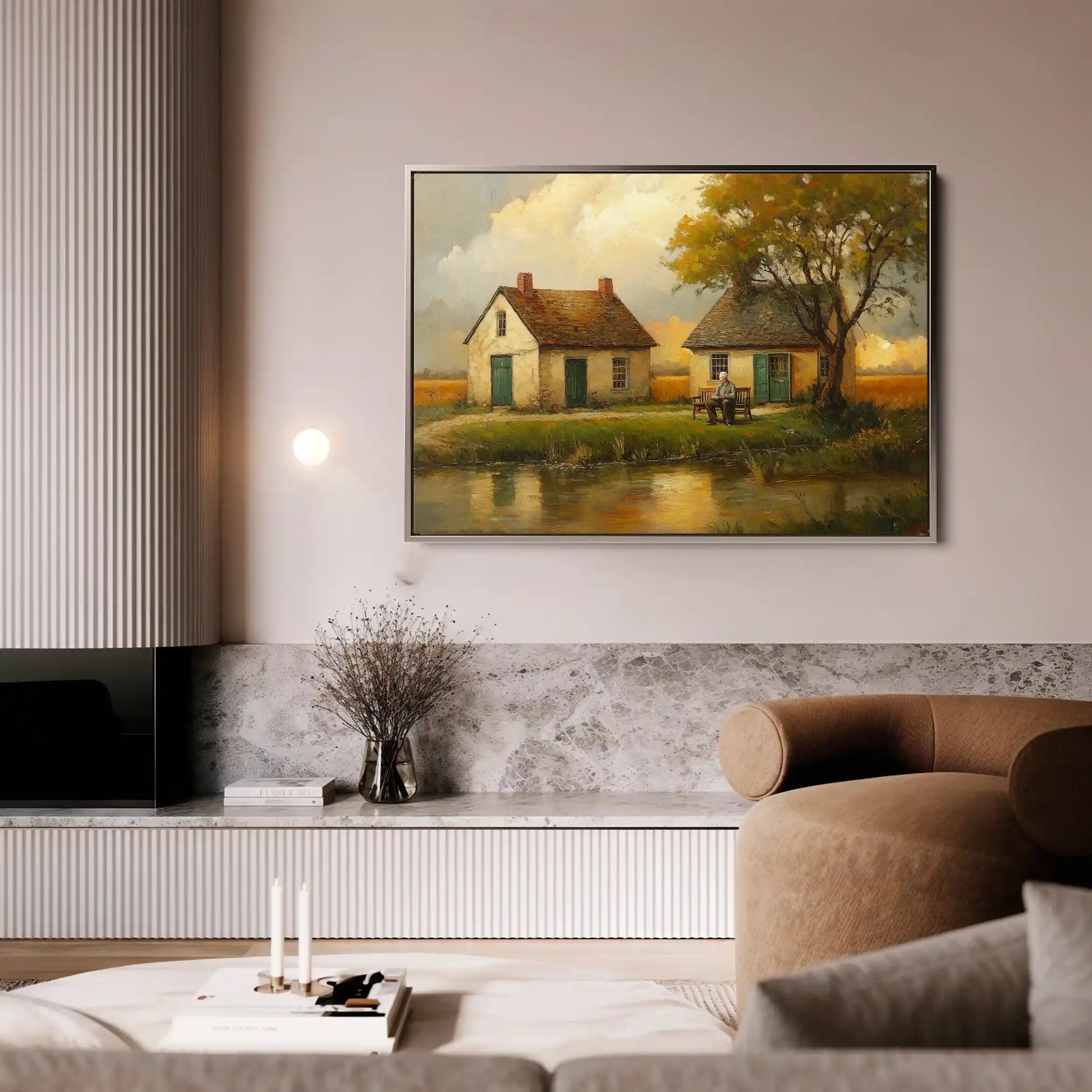 Landscape 212 Canvas Art 90 x 60 cm / Stretched on hidden frame