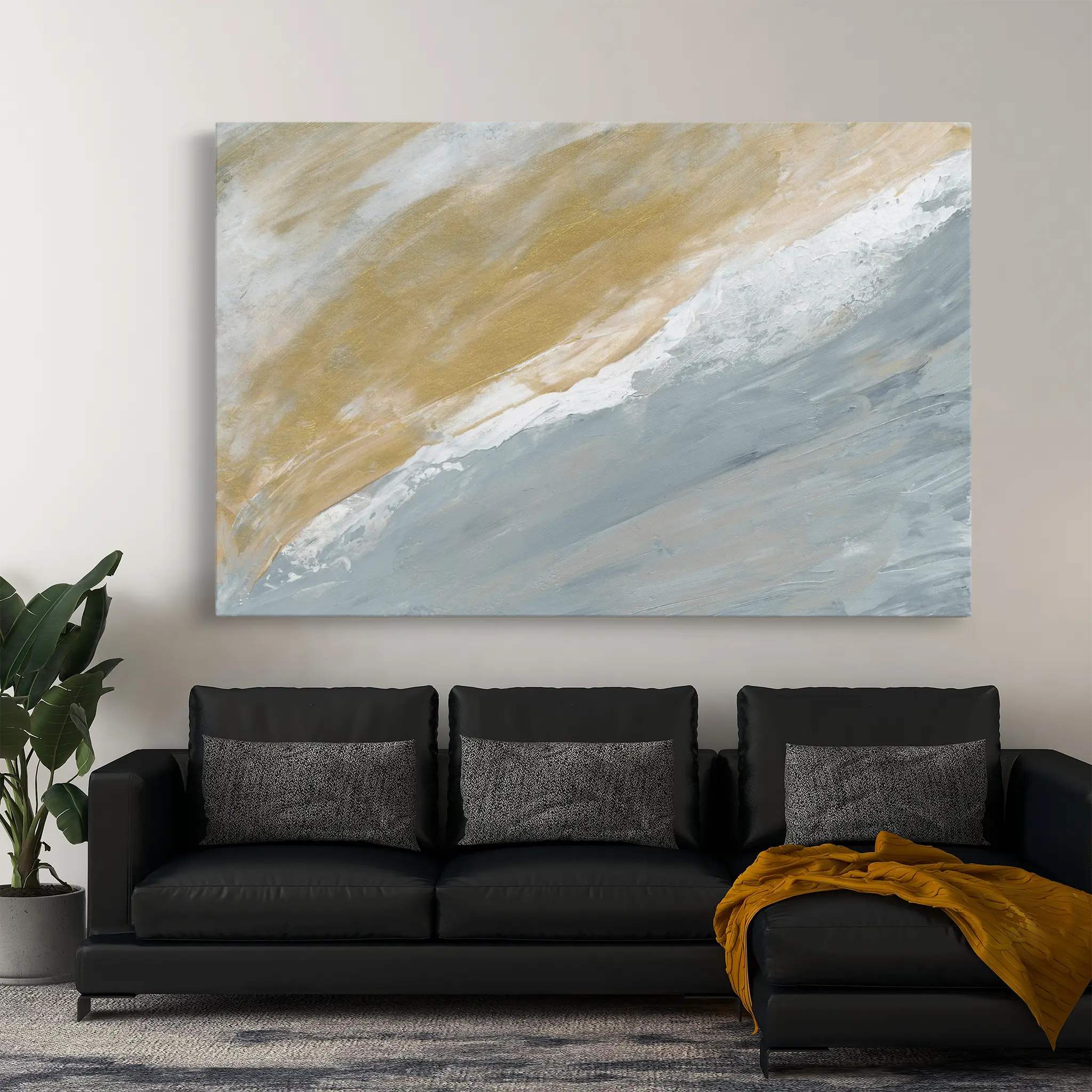 Abstract Canvas Wall Art WAD213-A 90 x 60 cm / Stretched on hidden frame