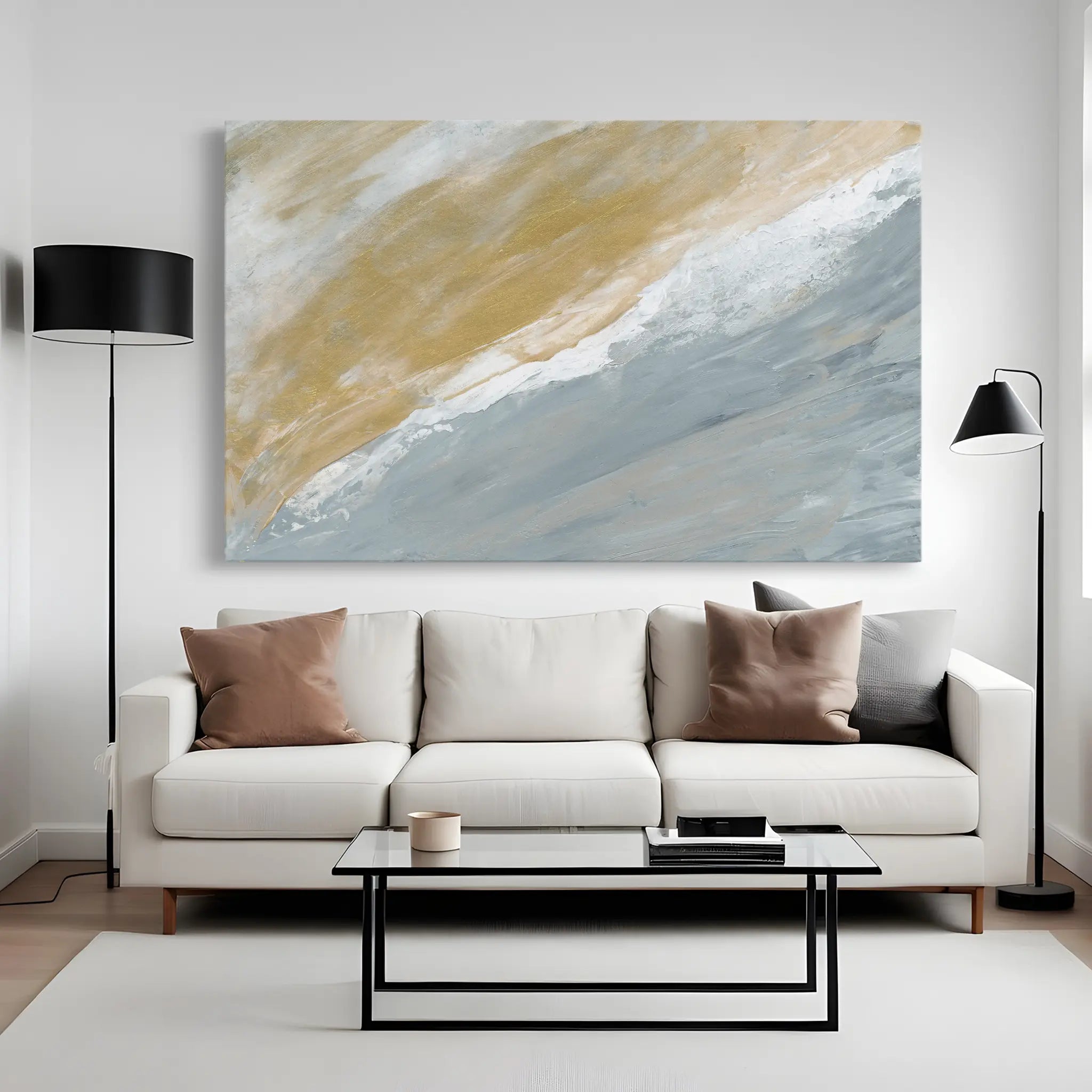 Abstract Canvas Wall Art WAD213-A 90 x 60 cm / Stretched on hidden frame