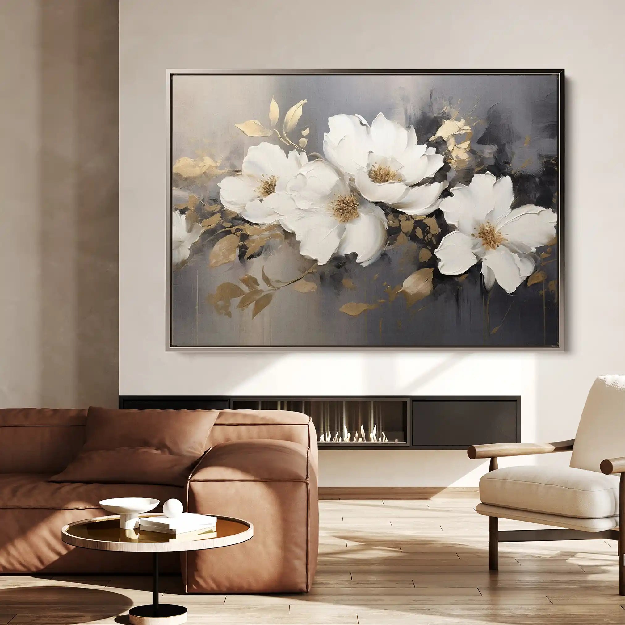 Floral Canvas Wall Art WAD213-F 90 x 60 cm / Stretched on hidden frame