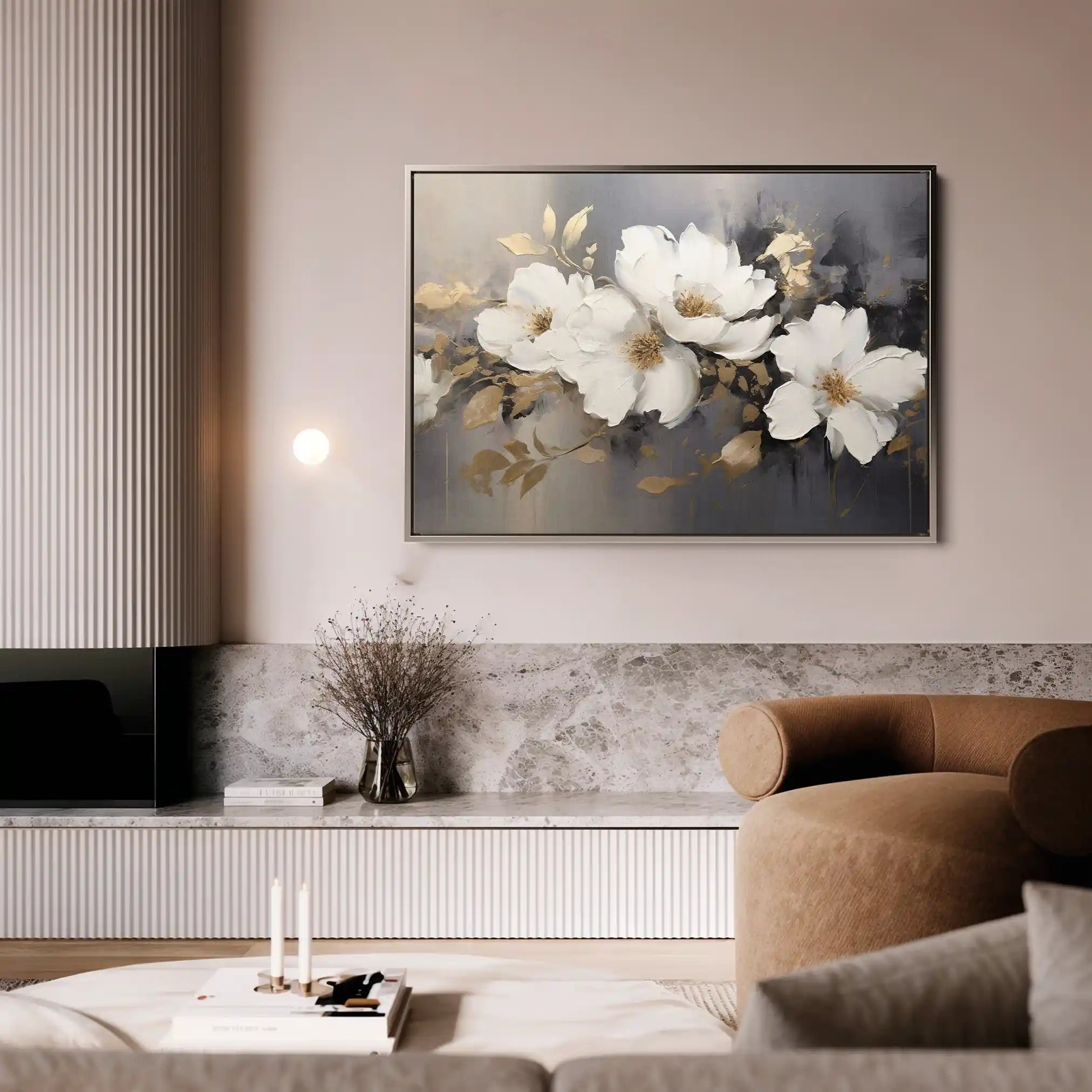 Floral Canvas Wall Art WAD213-F 90 x 60 cm / Stretched on hidden frame