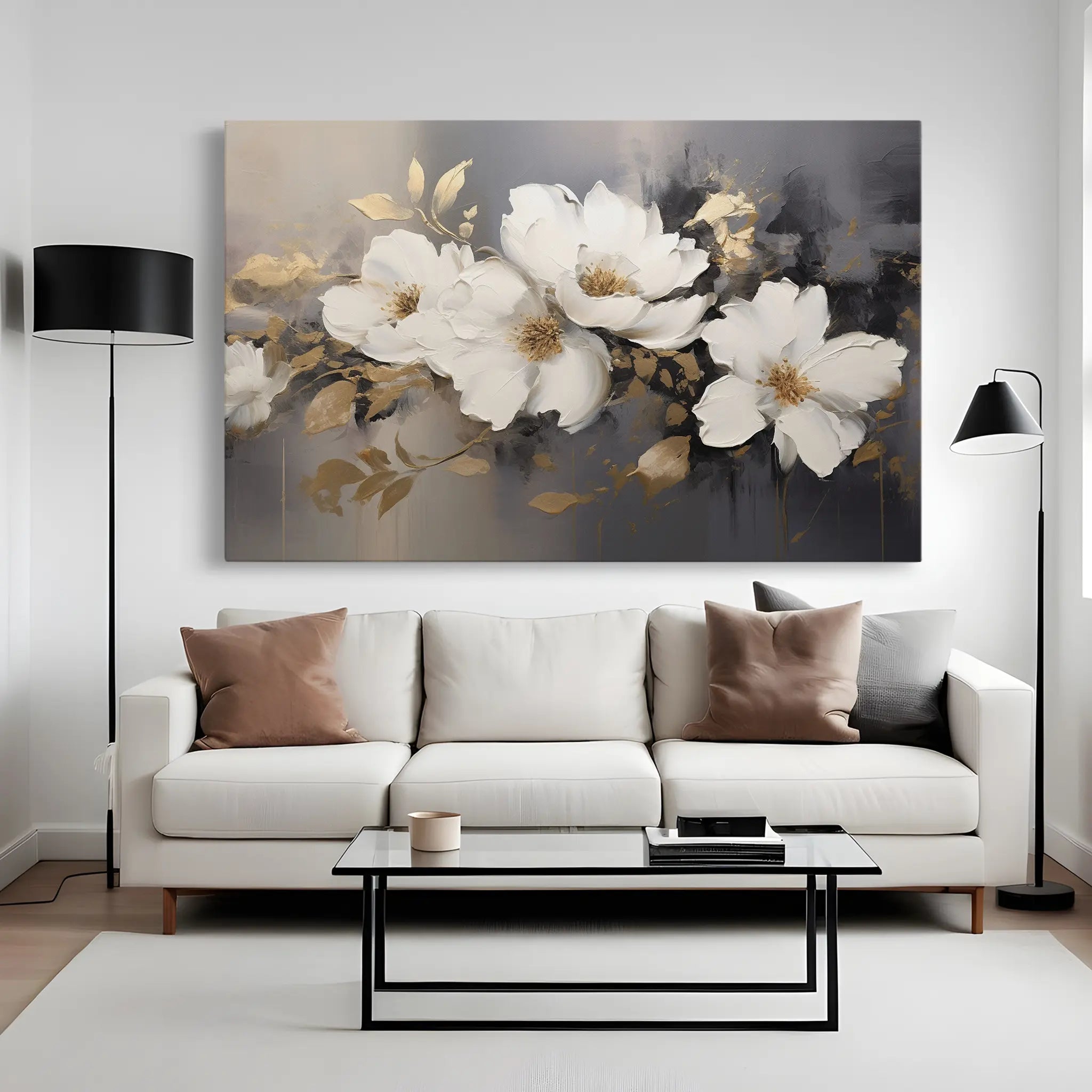 Floral Canvas Wall Art WAD213-F 90 x 60 cm / Stretched on hidden frame