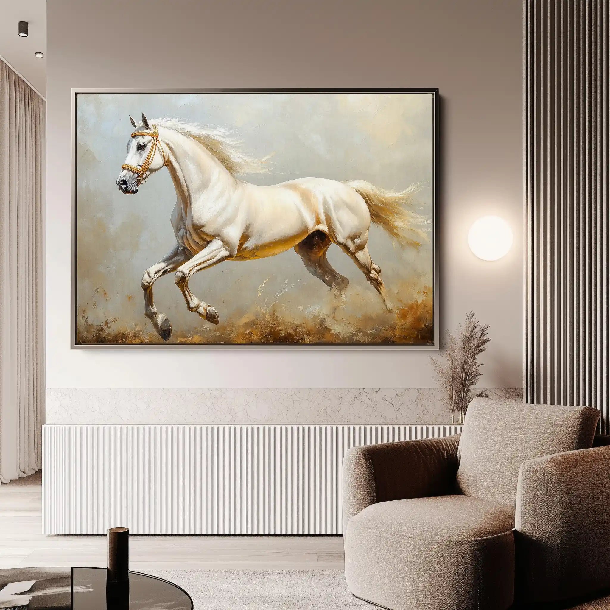Horses 214 Canvas Art 90 x 60 cm / Stretched on hidden frame