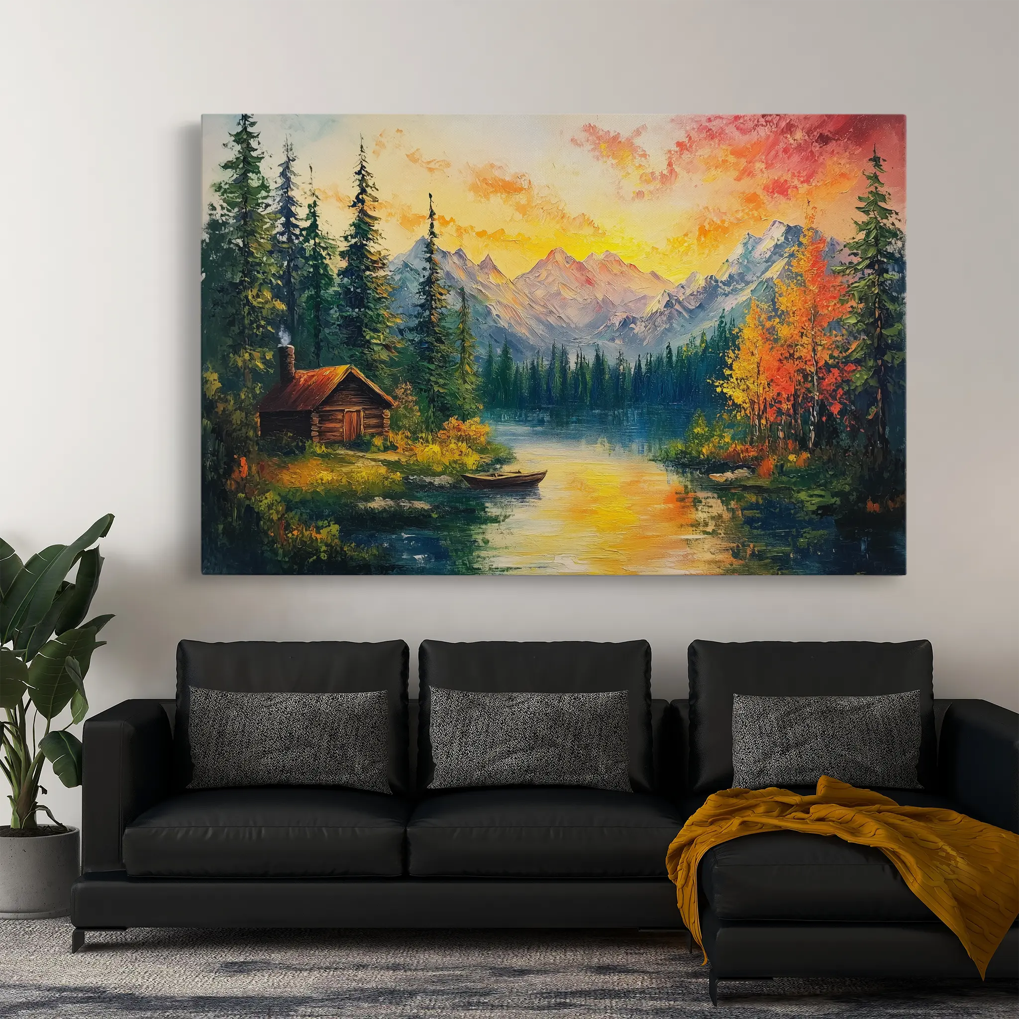 Landscape Canvas Wall Art WAD214-L 90 x 60 cm / Stretched on hidden frame