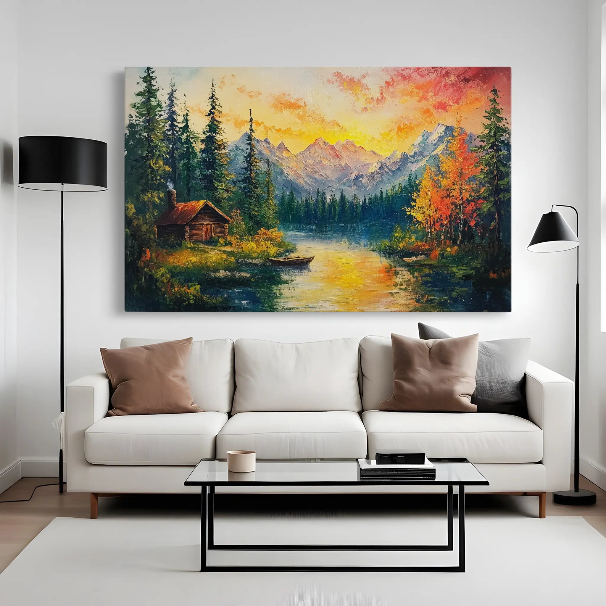 Landscape Canvas Wall Art WAD214-L 90 x 60 cm / Stretched on hidden frame