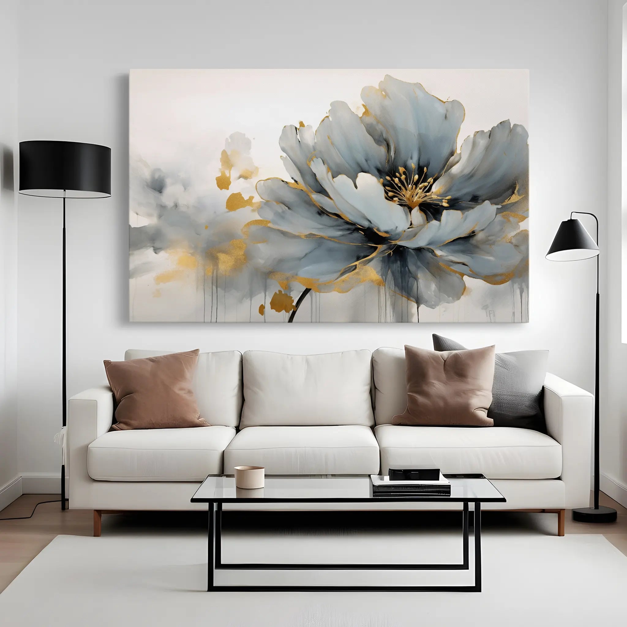 Floral Canvas Wall Art WAD215-F 90 x 60 cm / Stretched on hidden frame