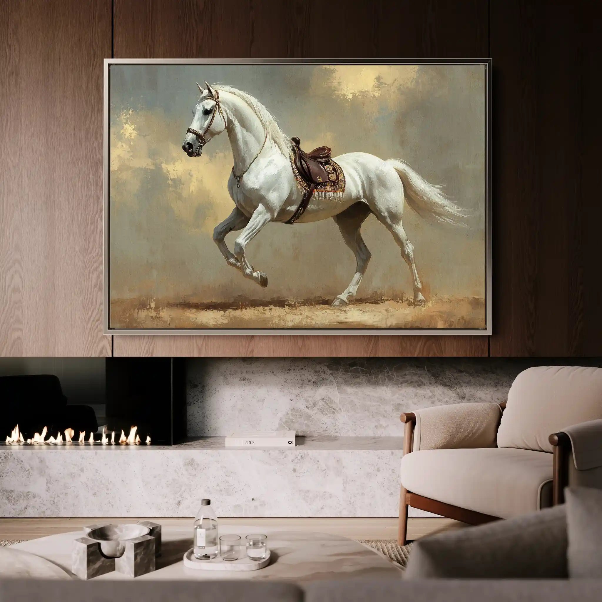 Horses 215 Canvas Art 90 x 60 cm / Stretched on hidden frame