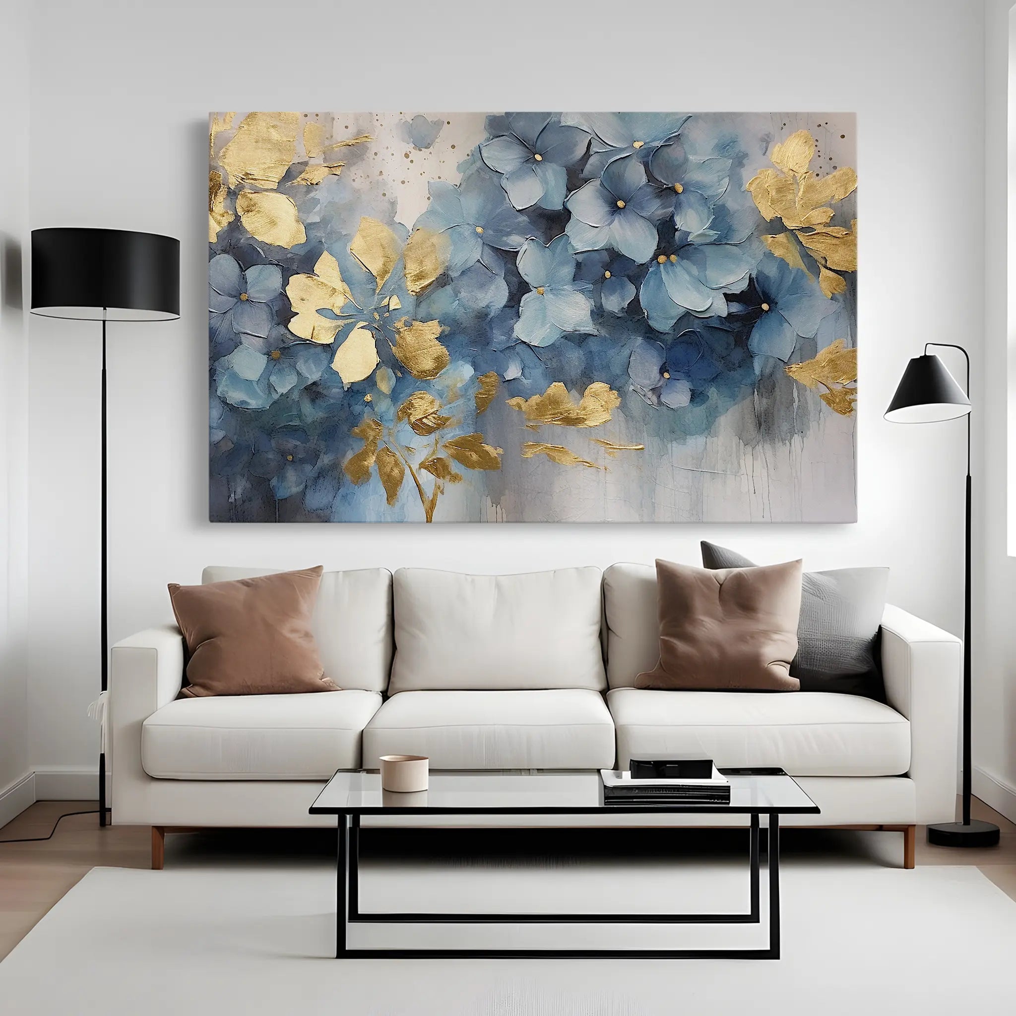 Floral Canvas Wall Art WAD216-F 90 x 60 cm / Stretched on hidden frame