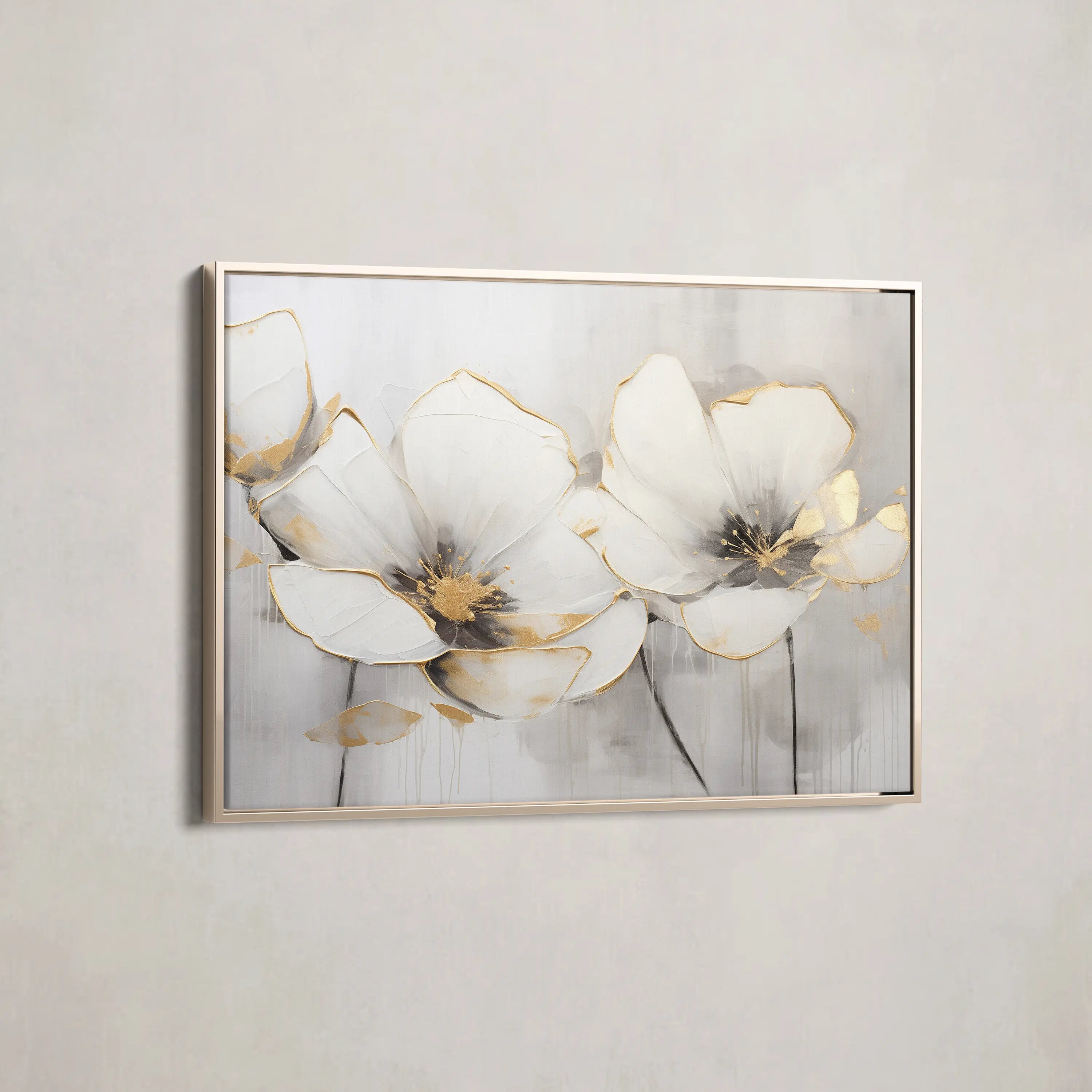 Floral Canvas Wall Art WAD217-F 90 x 60 cm / Stretched on hidden frame