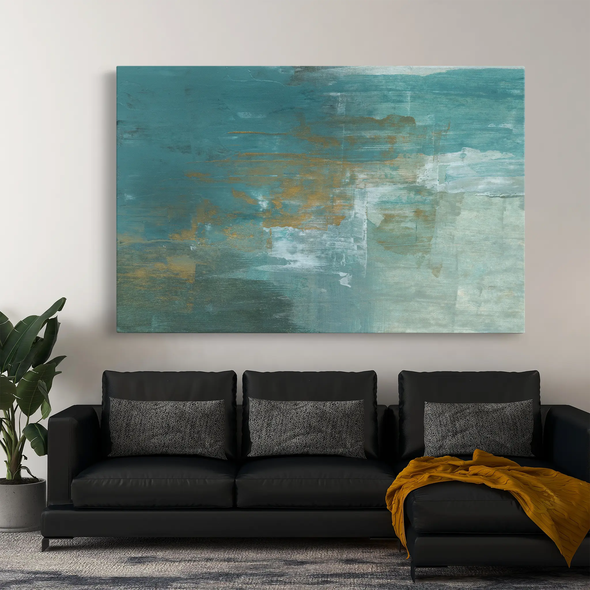 Abstract Canvas Wall Art WAD218-A 90 x 60 cm / Stretched on hidden frame