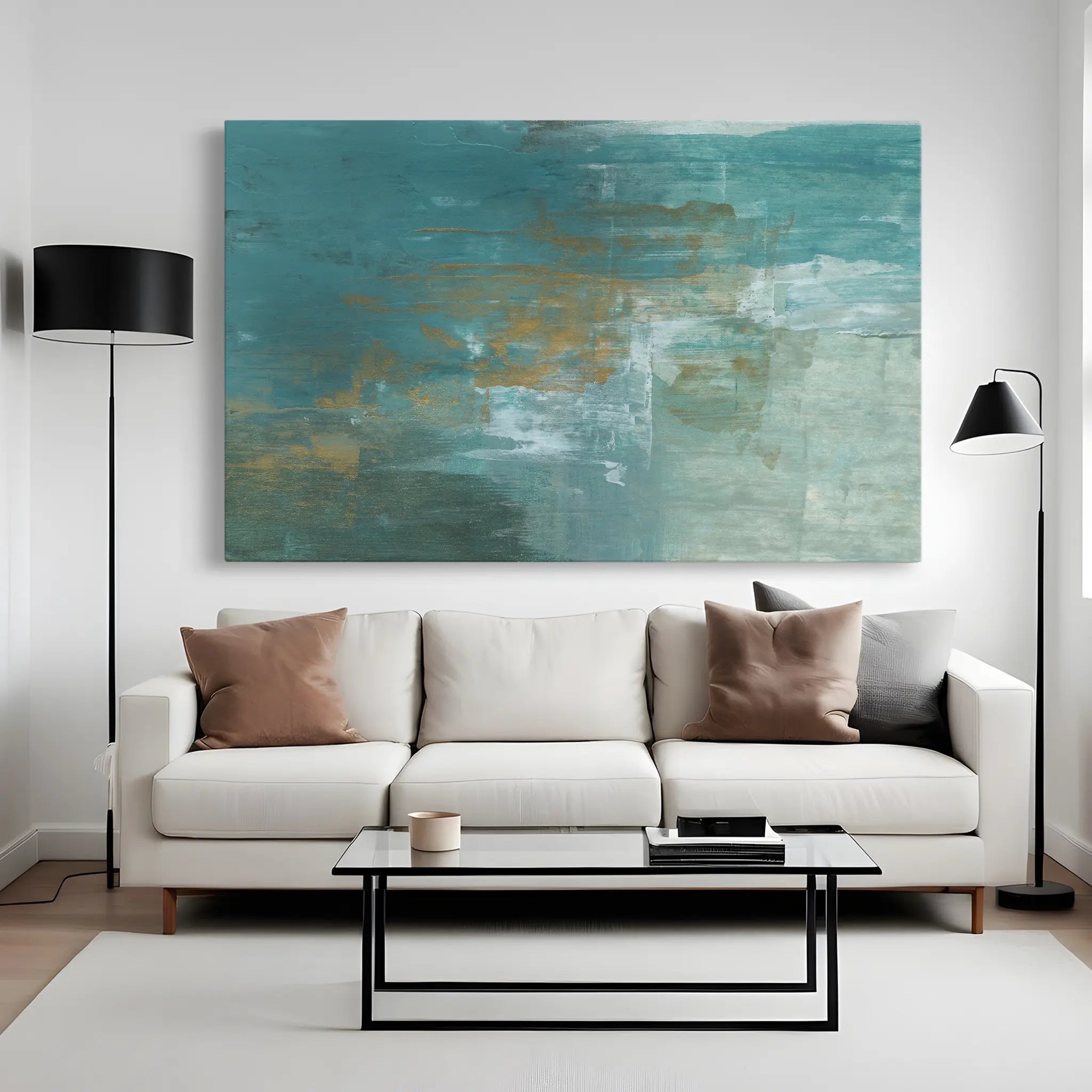 Abstract Canvas Wall Art WAD218-A 90 x 60 cm / Stretched on hidden frame