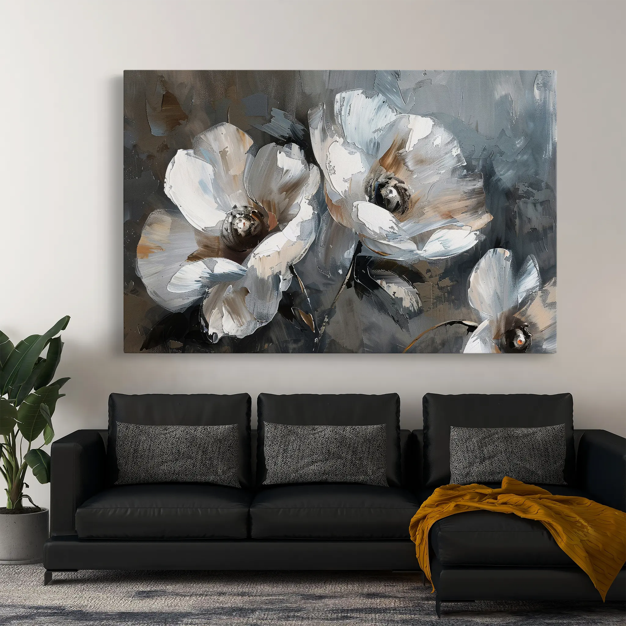 Floral Canvas Wall Art WAD218-F 90 x 60 cm / Stretched on hidden frame