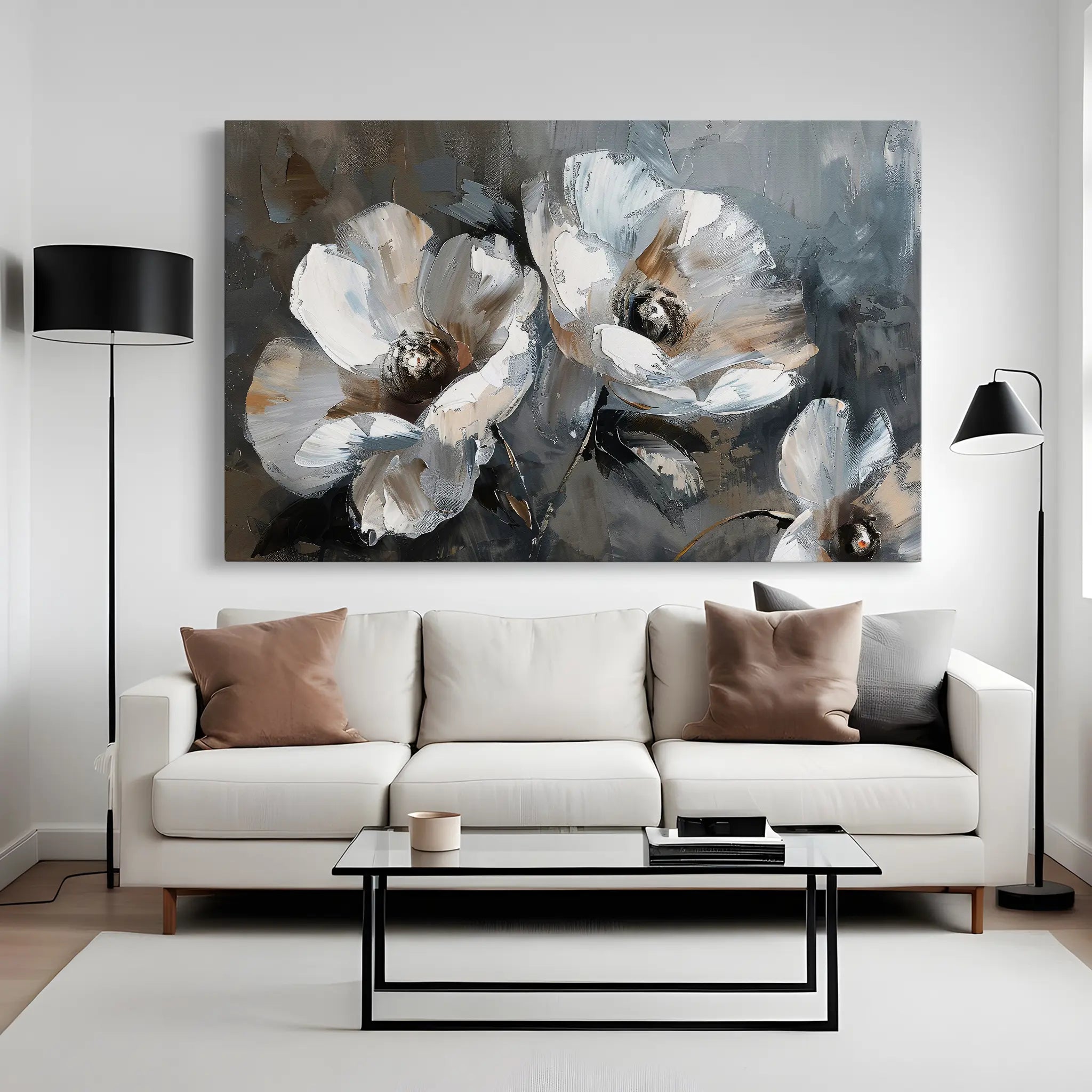 Floral Canvas Wall Art WAD218-F 90 x 60 cm / Stretched on hidden frame