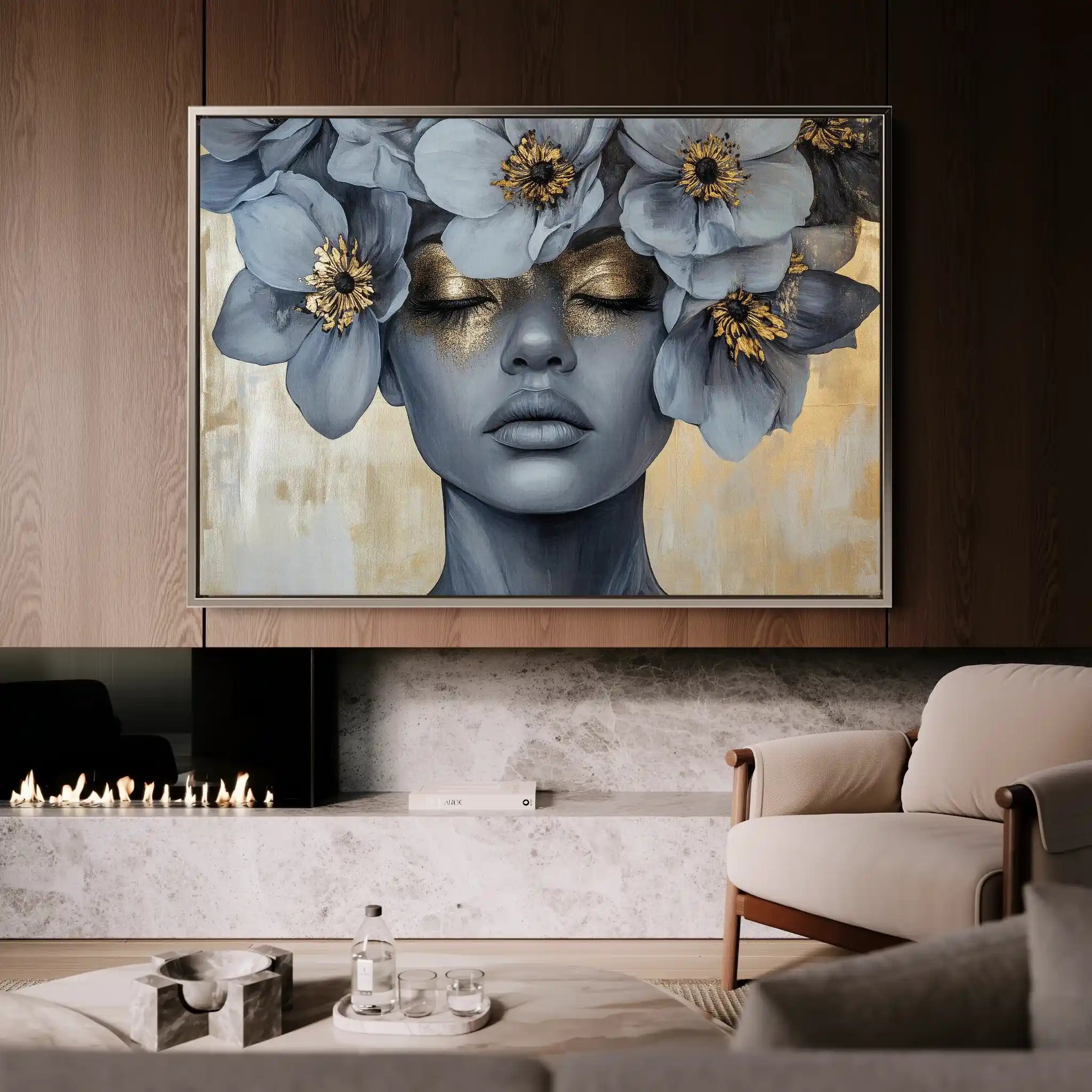 Portrait 218 Canvas Art 90 x 60 cm / Stretched on hidden frame