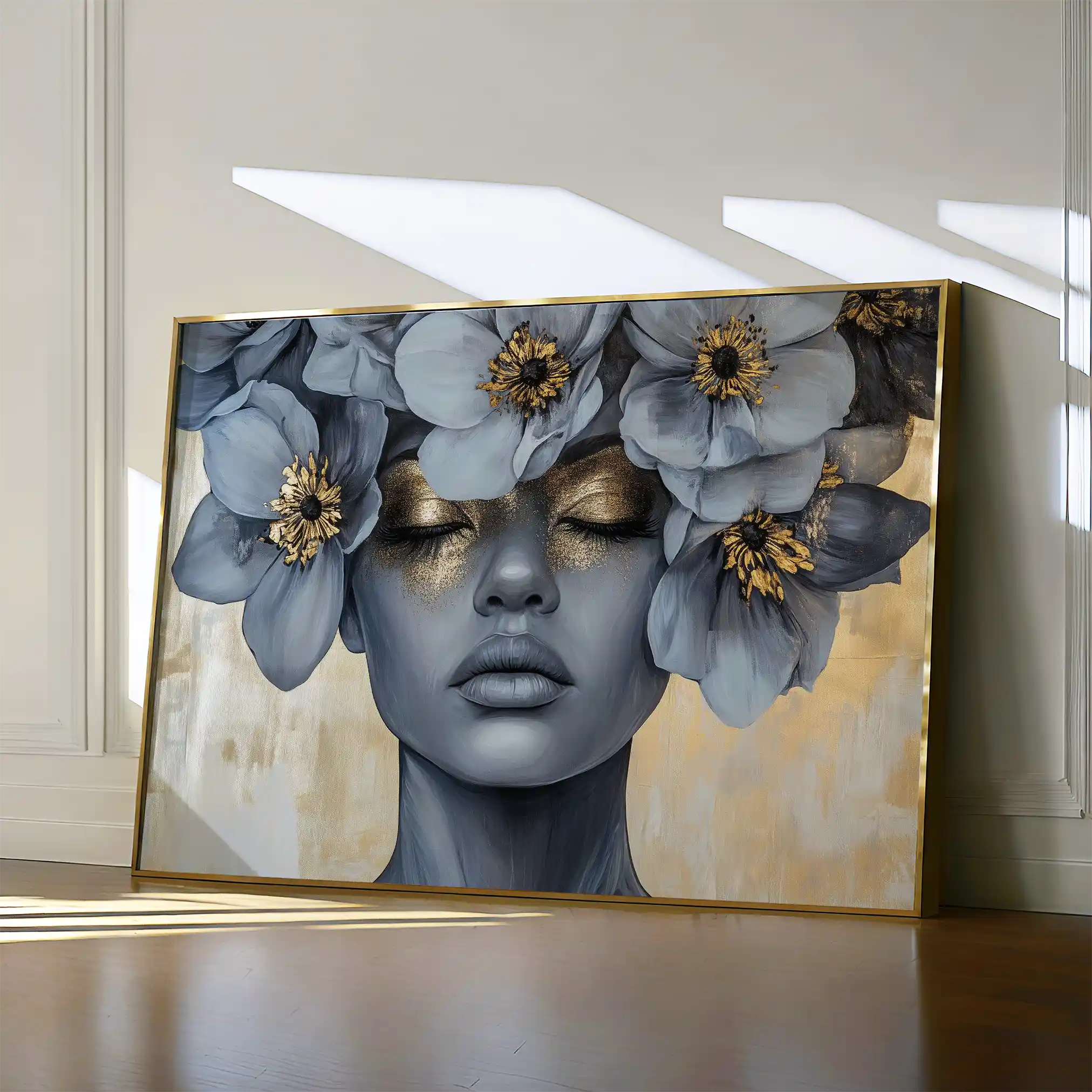 Portrait 218 Canvas Art 90 x 60 cm / Stretched on hidden frame