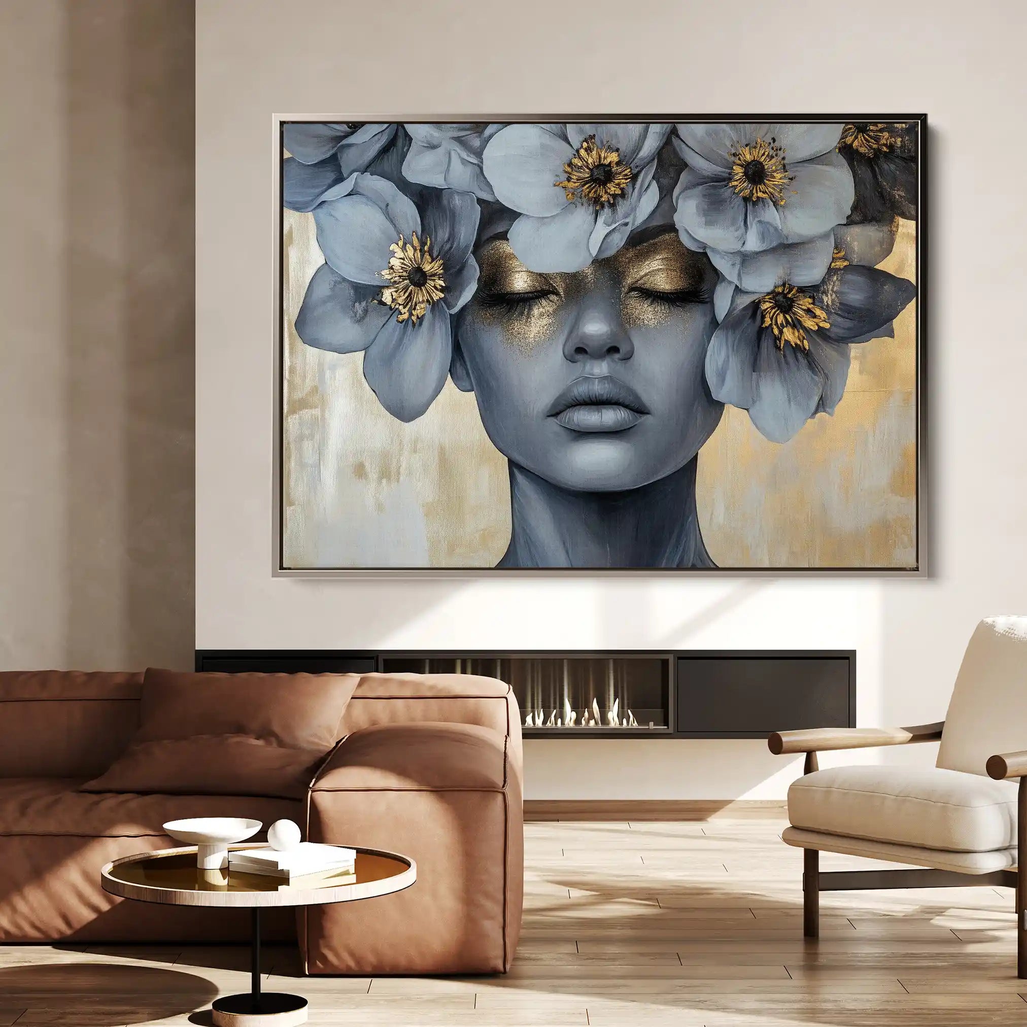 Portrait 218 Canvas Art 90 x 60 cm / Stretched on hidden frame