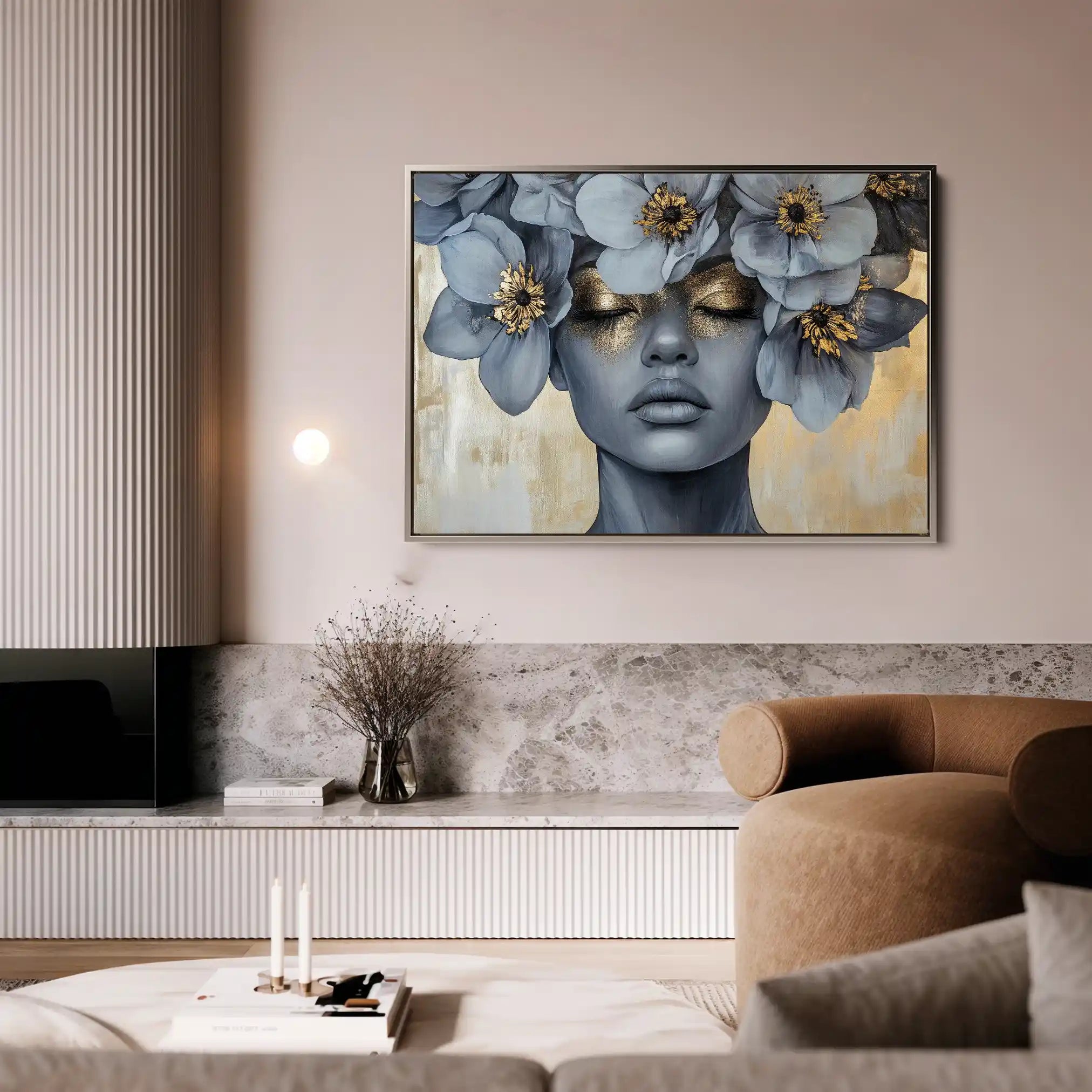 Portrait 218 Canvas Art 90 x 60 cm / Stretched on hidden frame