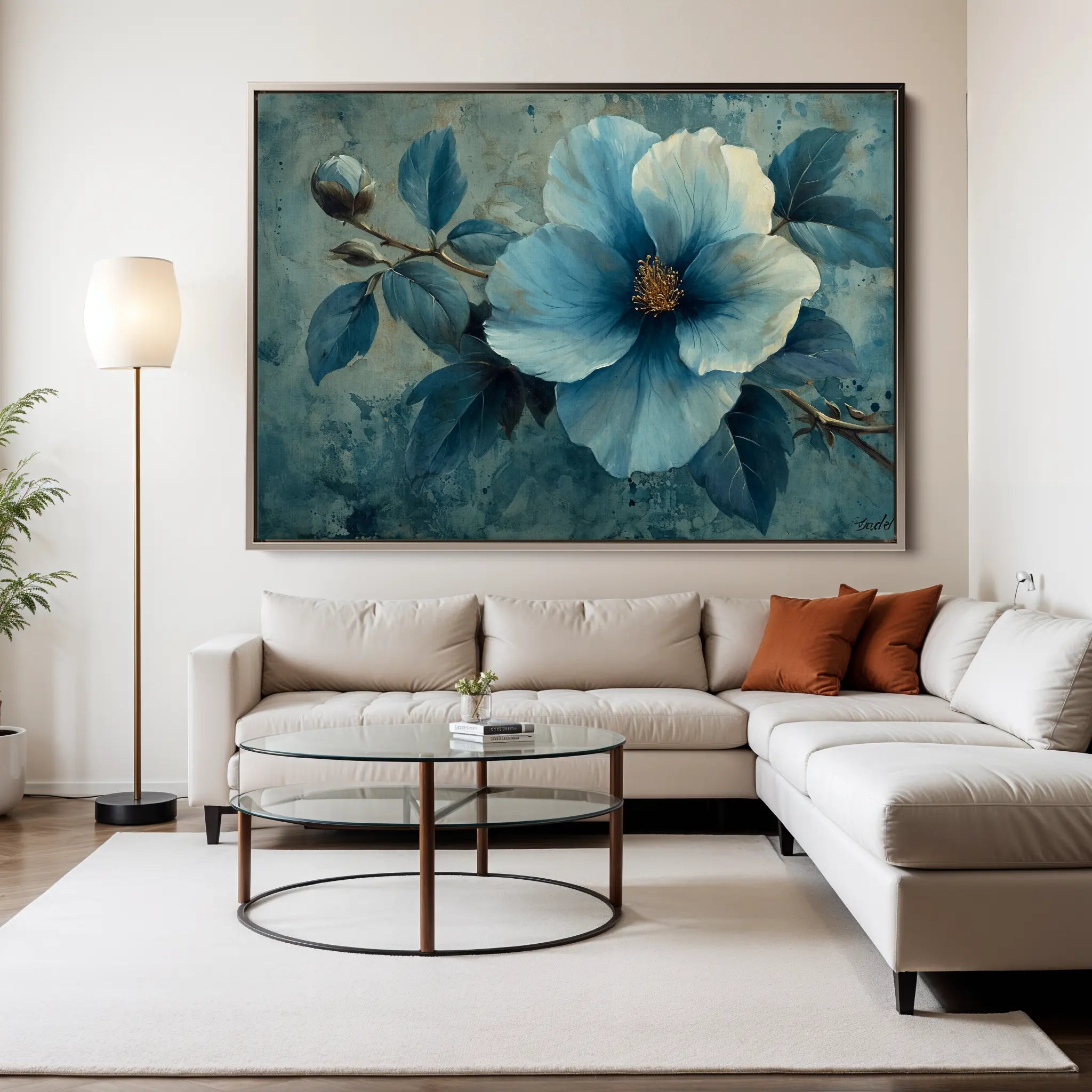 Floral Canvas Wall Art WAD219-F 90 x 60 cm / Stretched on hidden frame