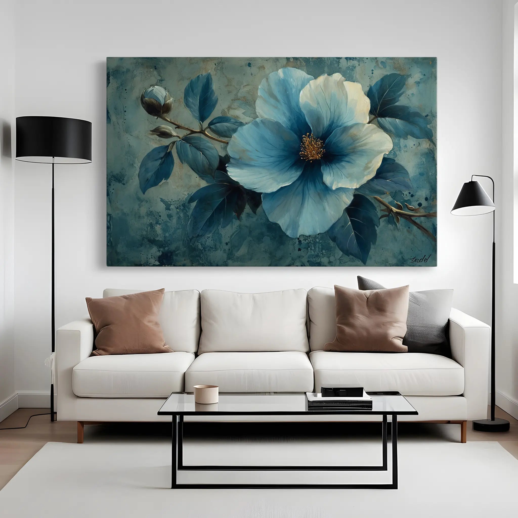 Floral Canvas Wall Art WAD219-F 90 x 60 cm / Stretched on hidden frame