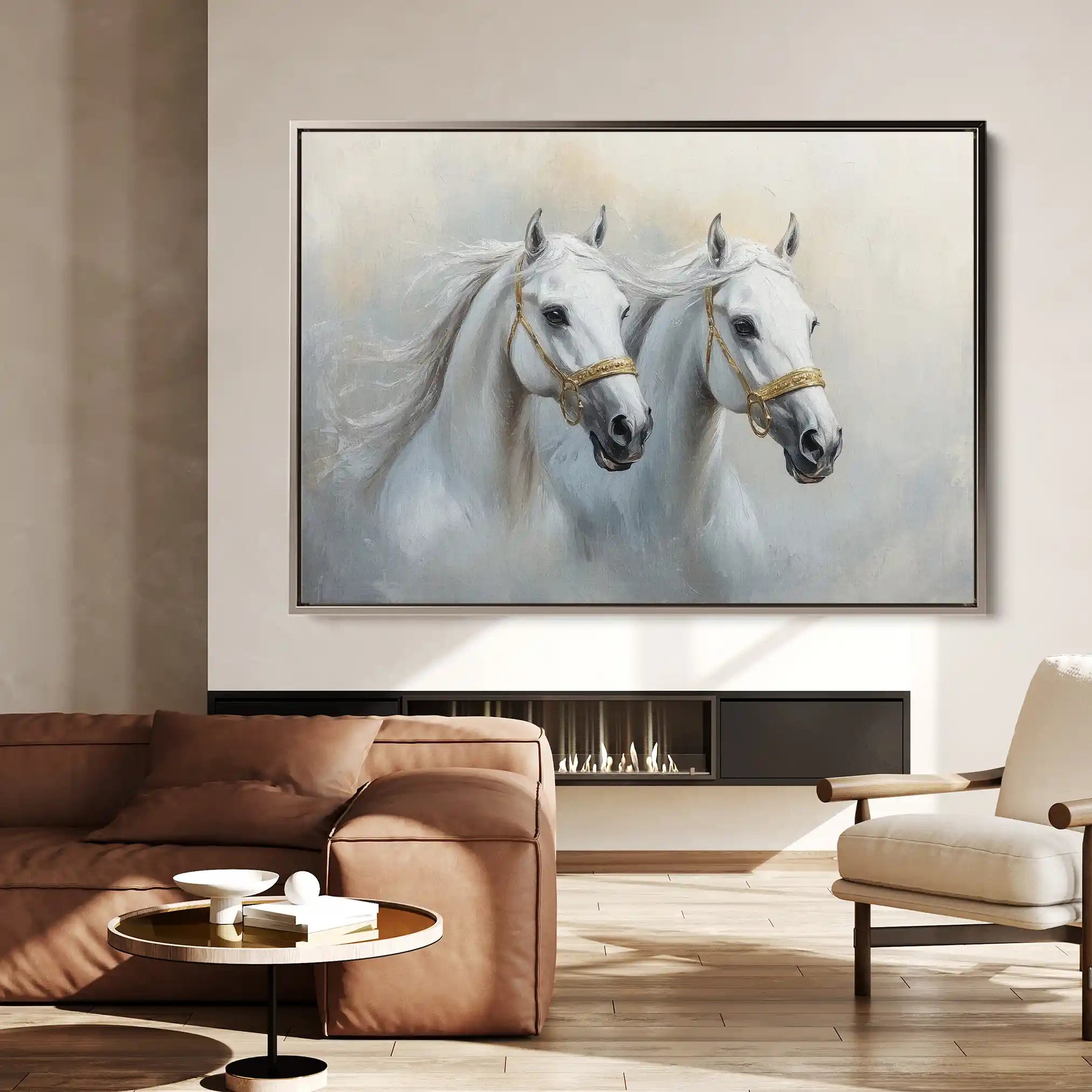Horses 219 Canvas Art 90 x 60 cm / Stretched on hidden frame