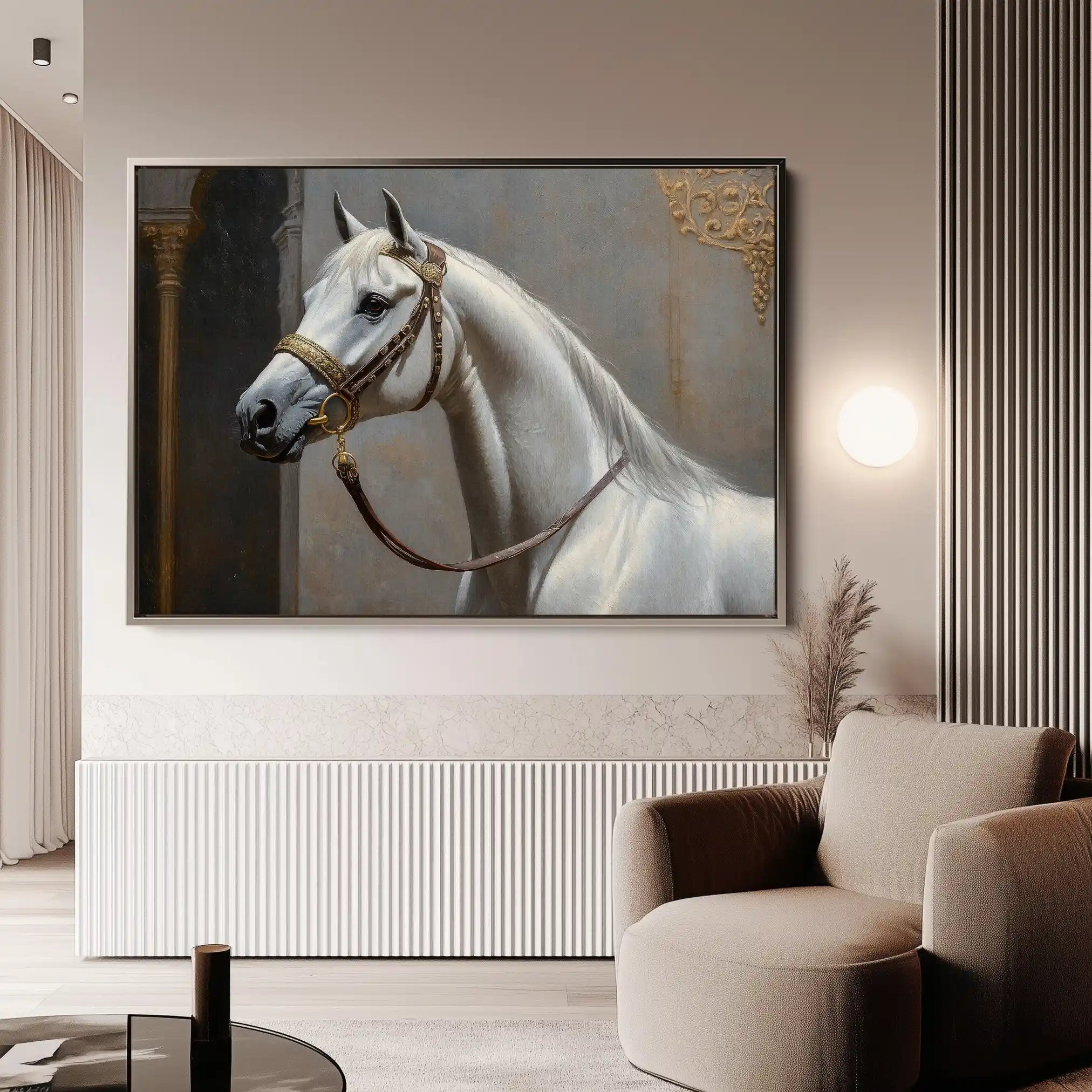 Horses 220 Canvas Art 90 x 60 cm / Stretched on hidden frame