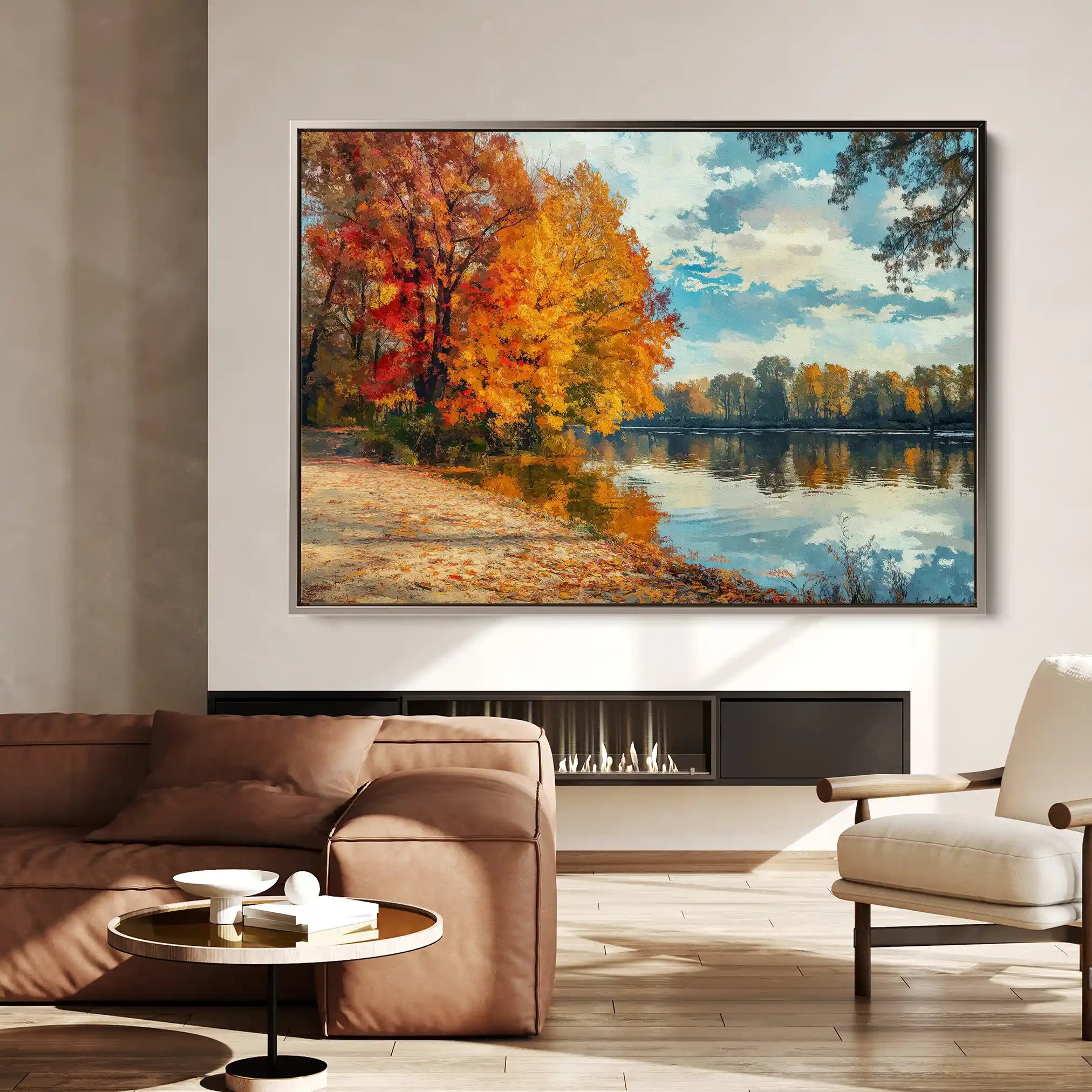 Landscape 220 Canvas Art 90 x 60 cm / Stretched on hidden frame