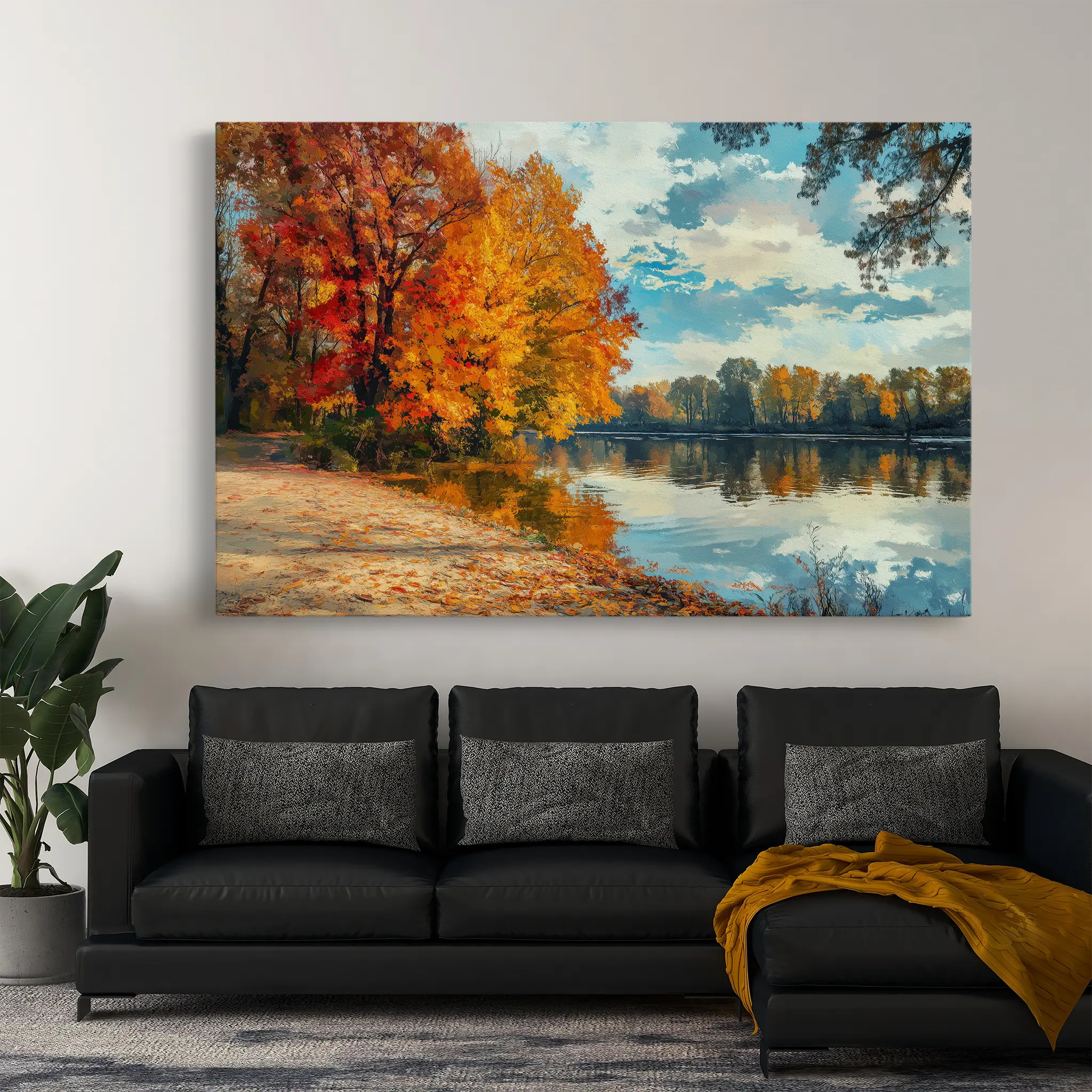 Landscape Canvas Wall Art WAD220-L 90 x 60 cm / Stretched on hidden frame