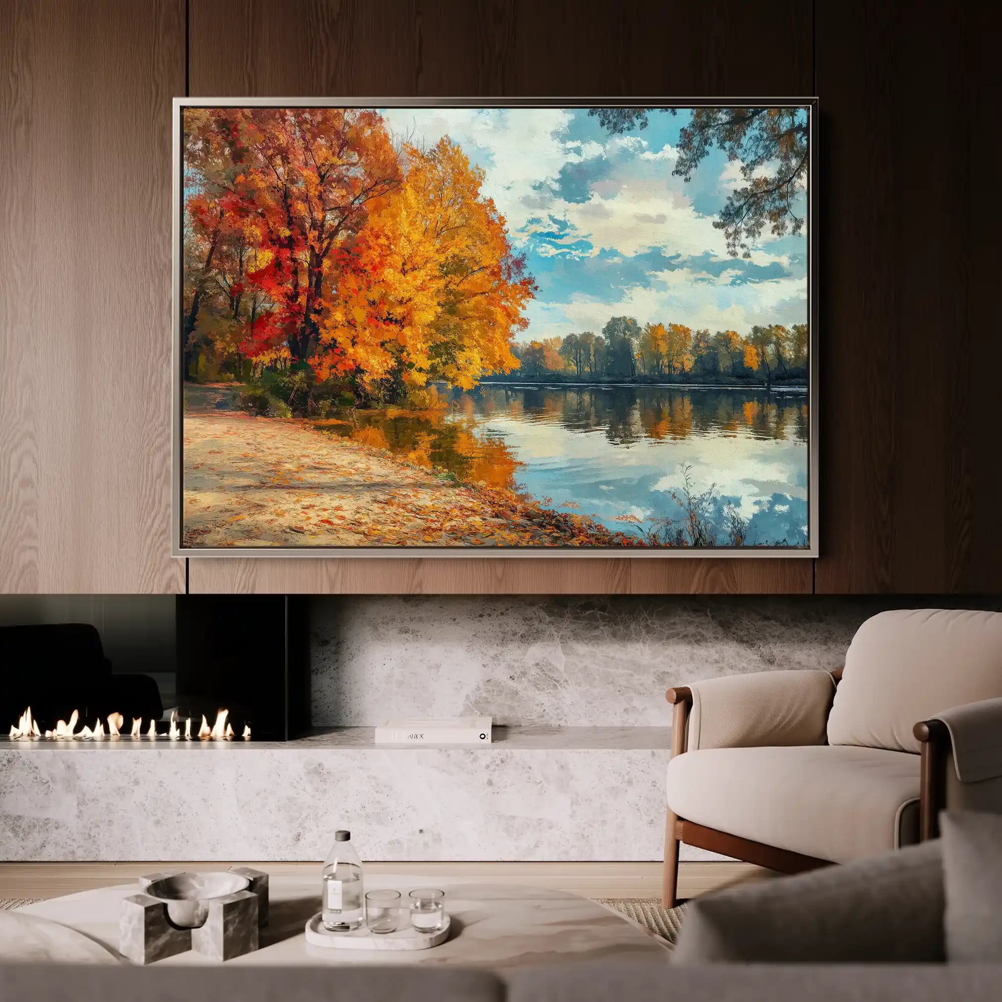 Landscape 220 Canvas Art 90 x 60 cm / Stretched on hidden frame