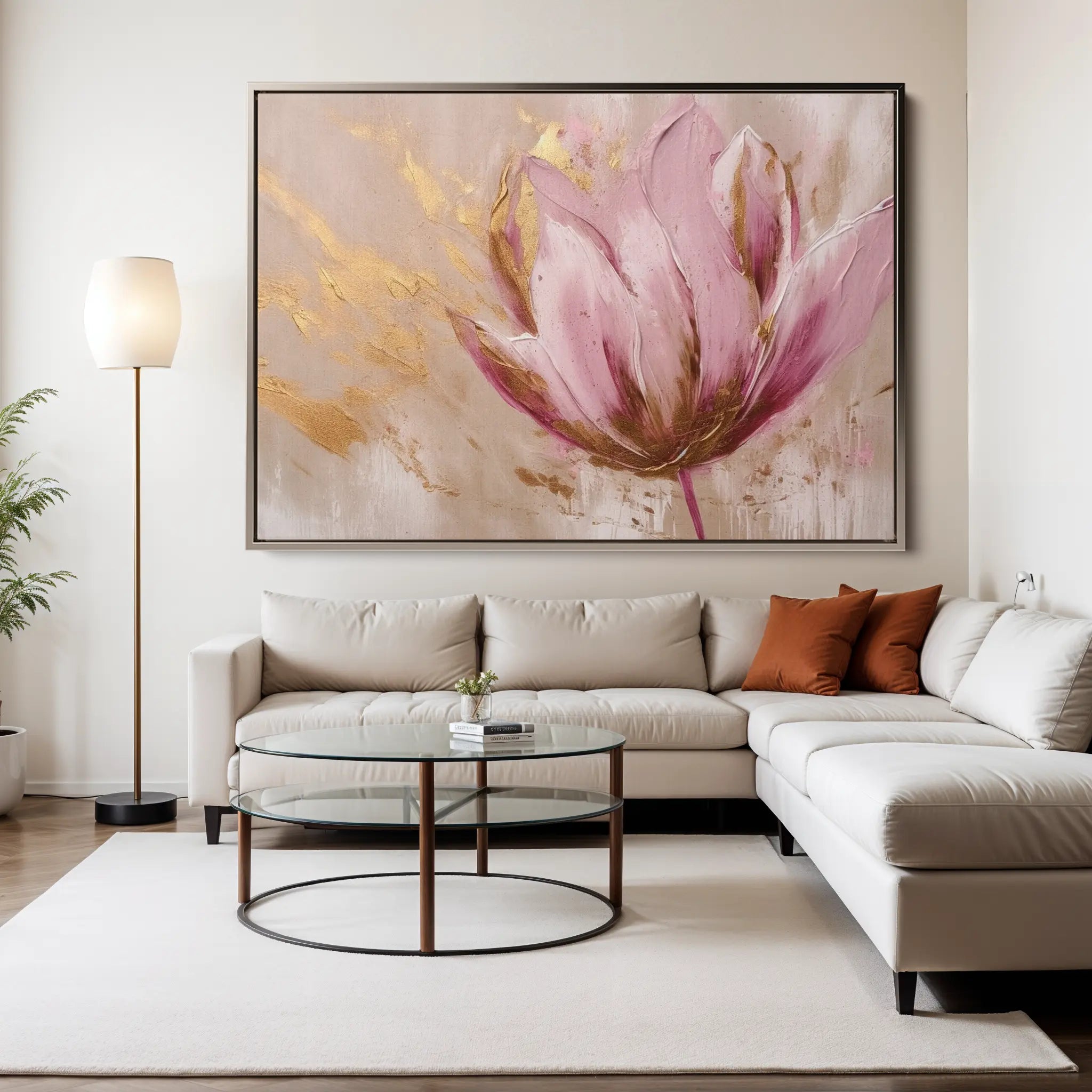 Floral Canvas Wall Art WAD221-F 90 x 60 cm / Stretched on hidden frame