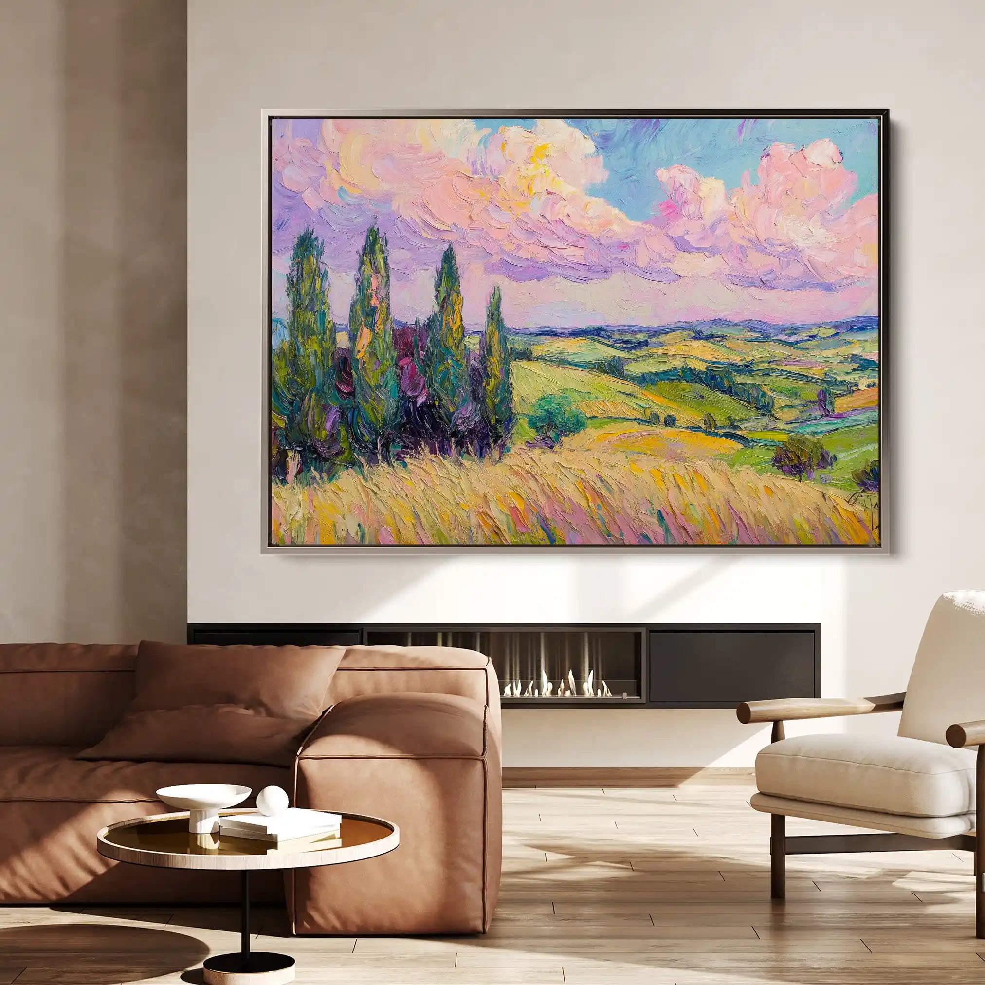 Landscape 221 Canvas Art 90 x 60 cm / Stretched on hidden frame