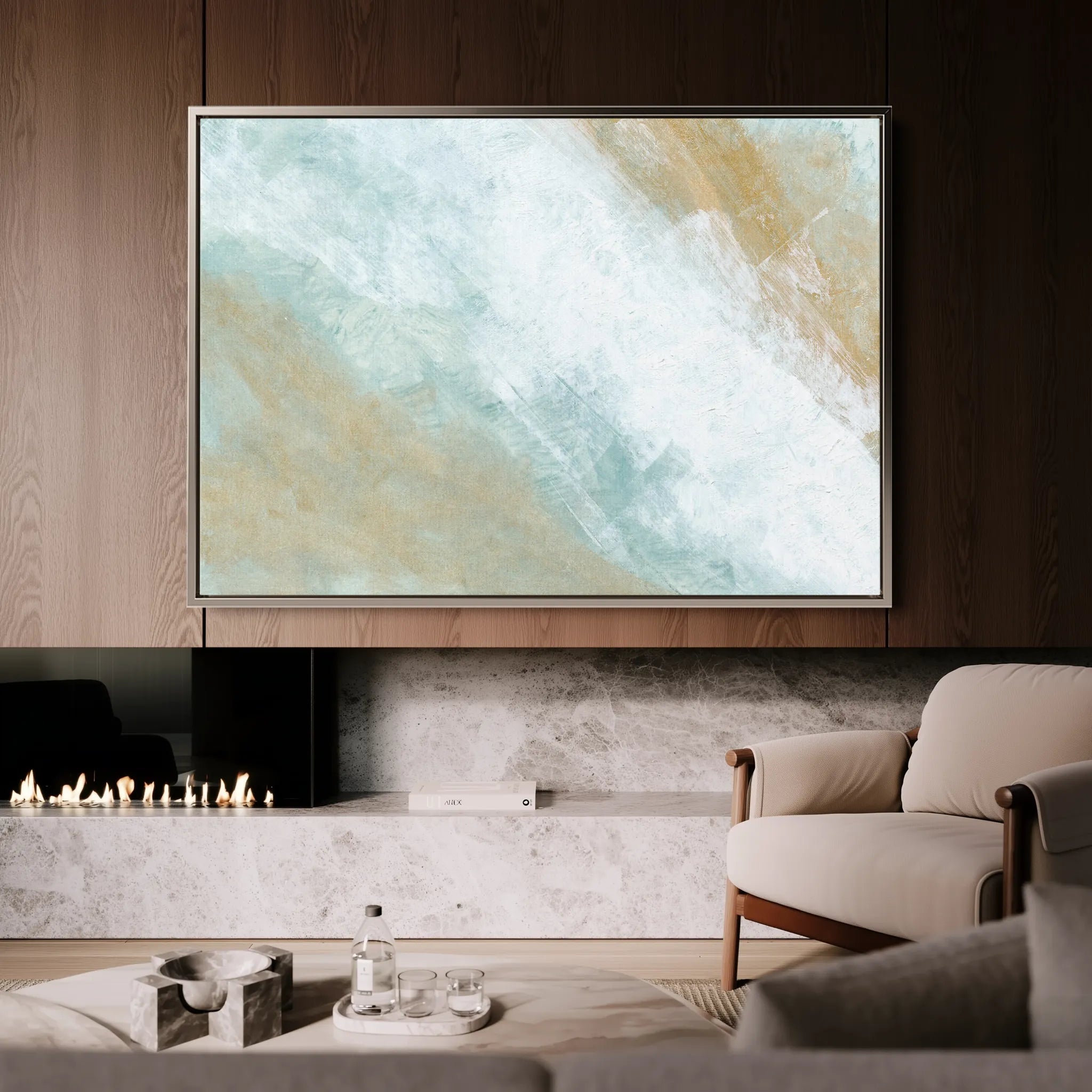 Abstract Canvas Wall Art WAD222-A 90 x 60 cm / Stretched on hidden frame