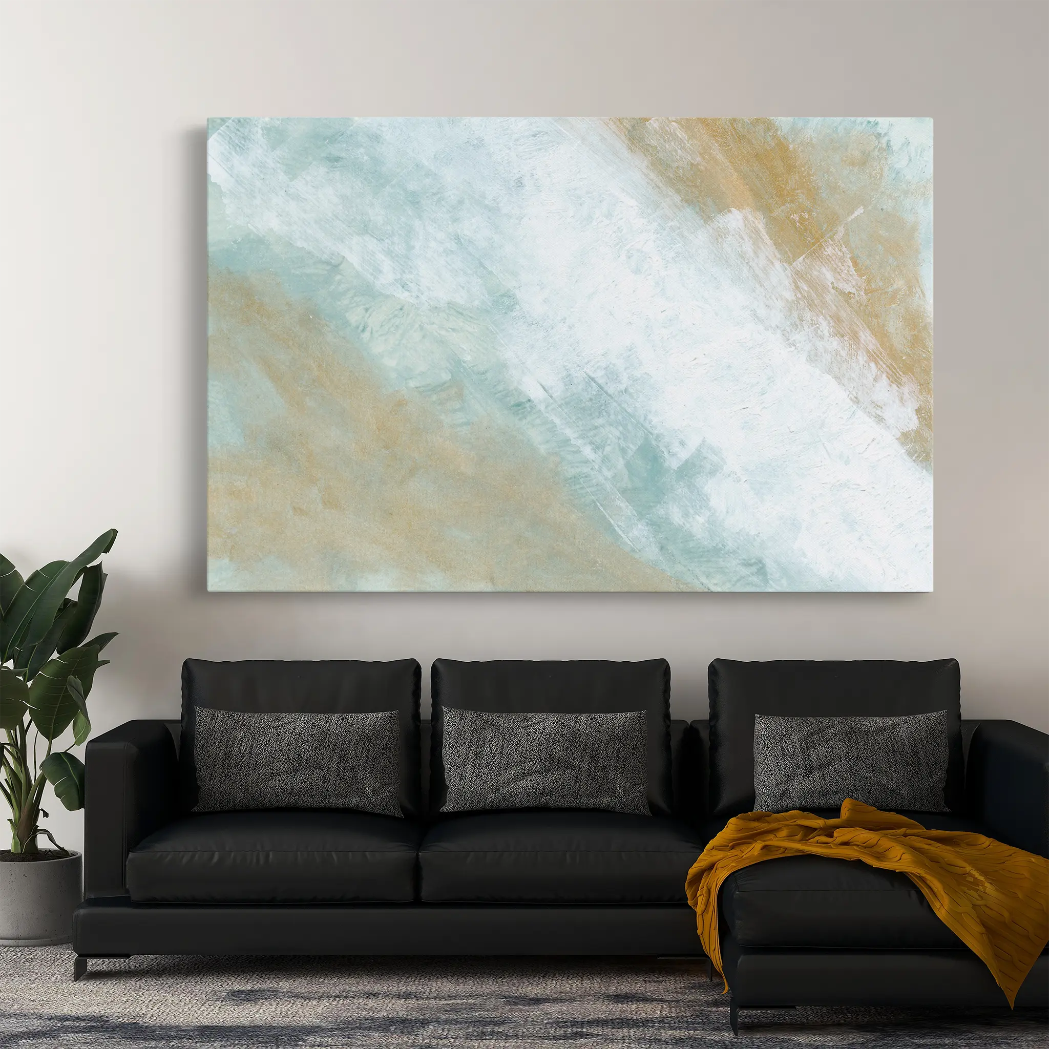 Abstract Canvas Wall Art WAD222-A 90 x 60 cm / Stretched on hidden frame