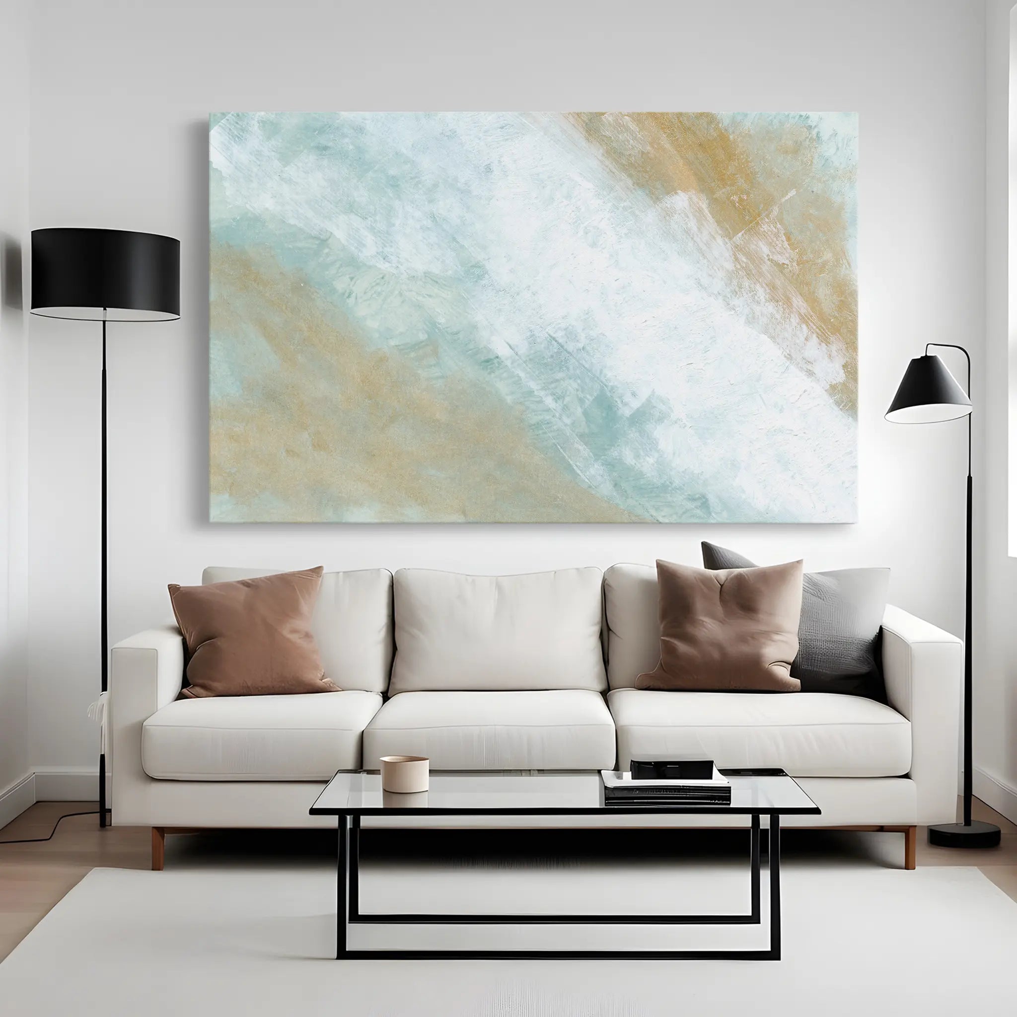 Abstract Canvas Wall Art WAD222-A 90 x 60 cm / Stretched on hidden frame