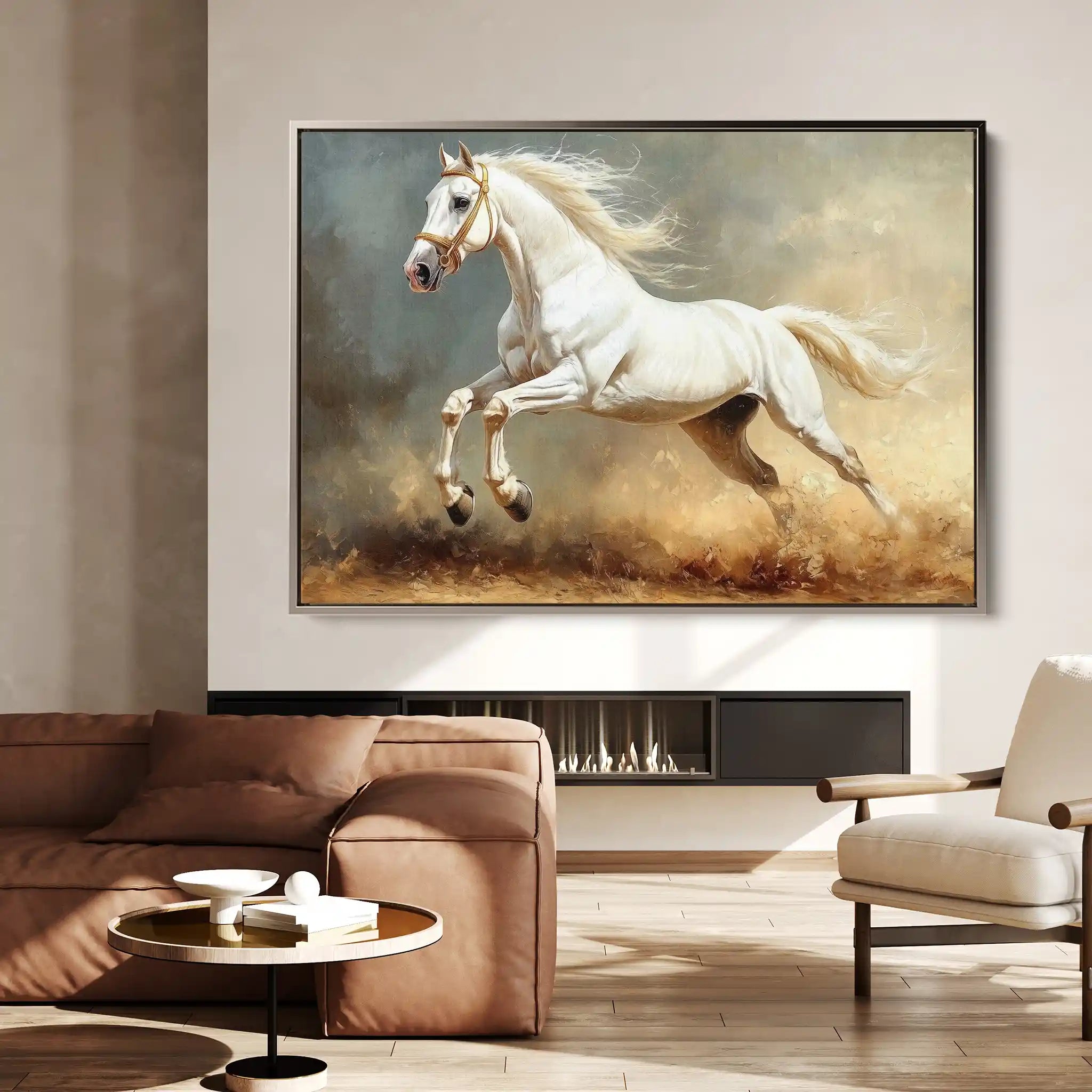 Horses 222 Canvas Art 90 x 60 cm / Stretched on hidden frame