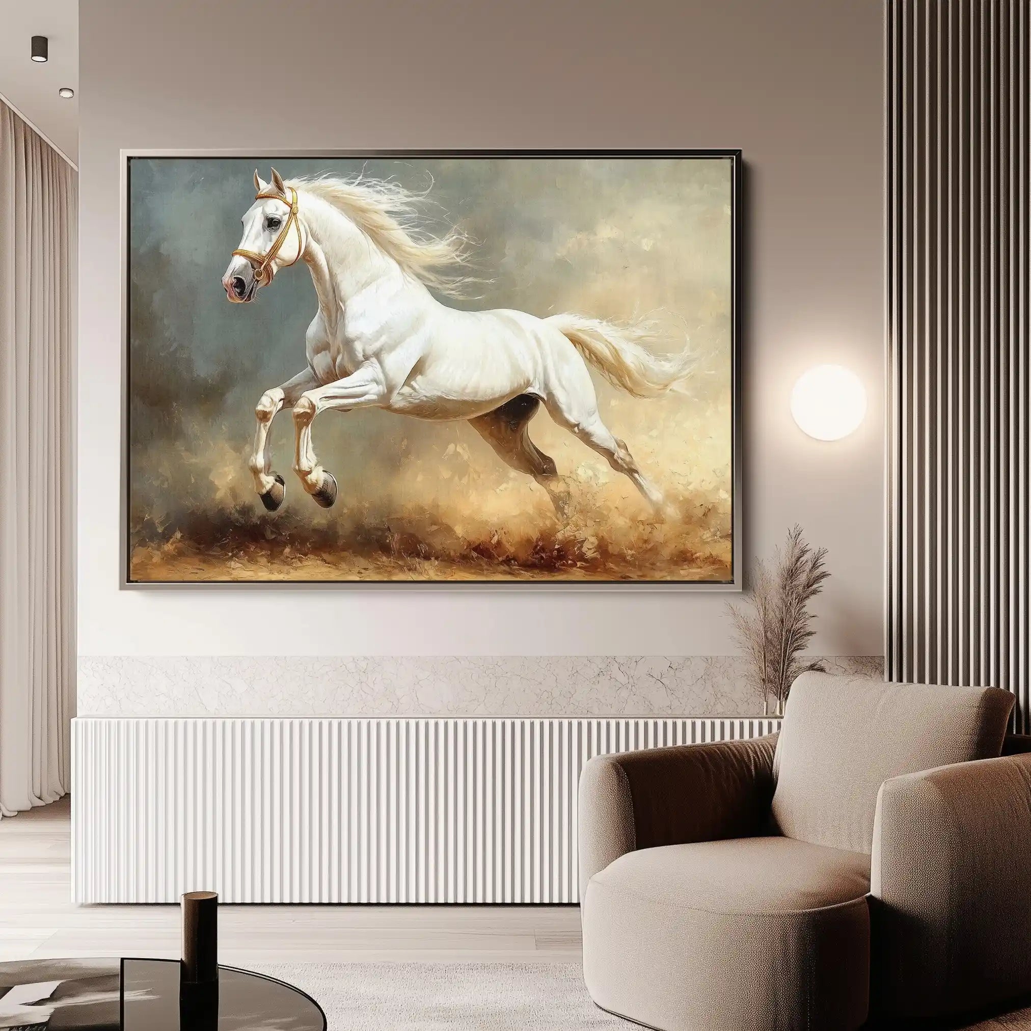 Horses 222 Canvas Art 90 x 60 cm / Stretched on hidden frame