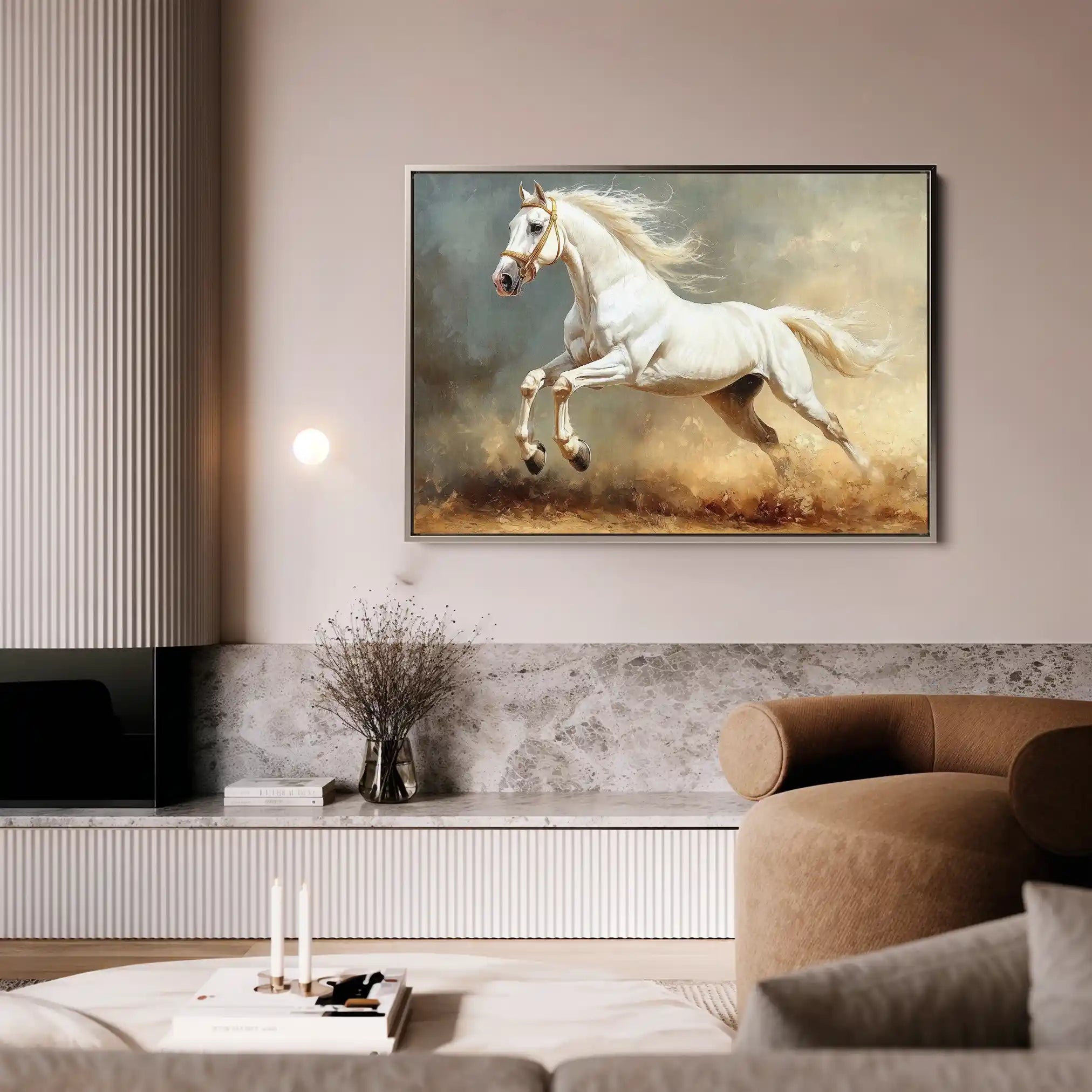 Horses 222 Canvas Art 90 x 60 cm / Stretched on hidden frame