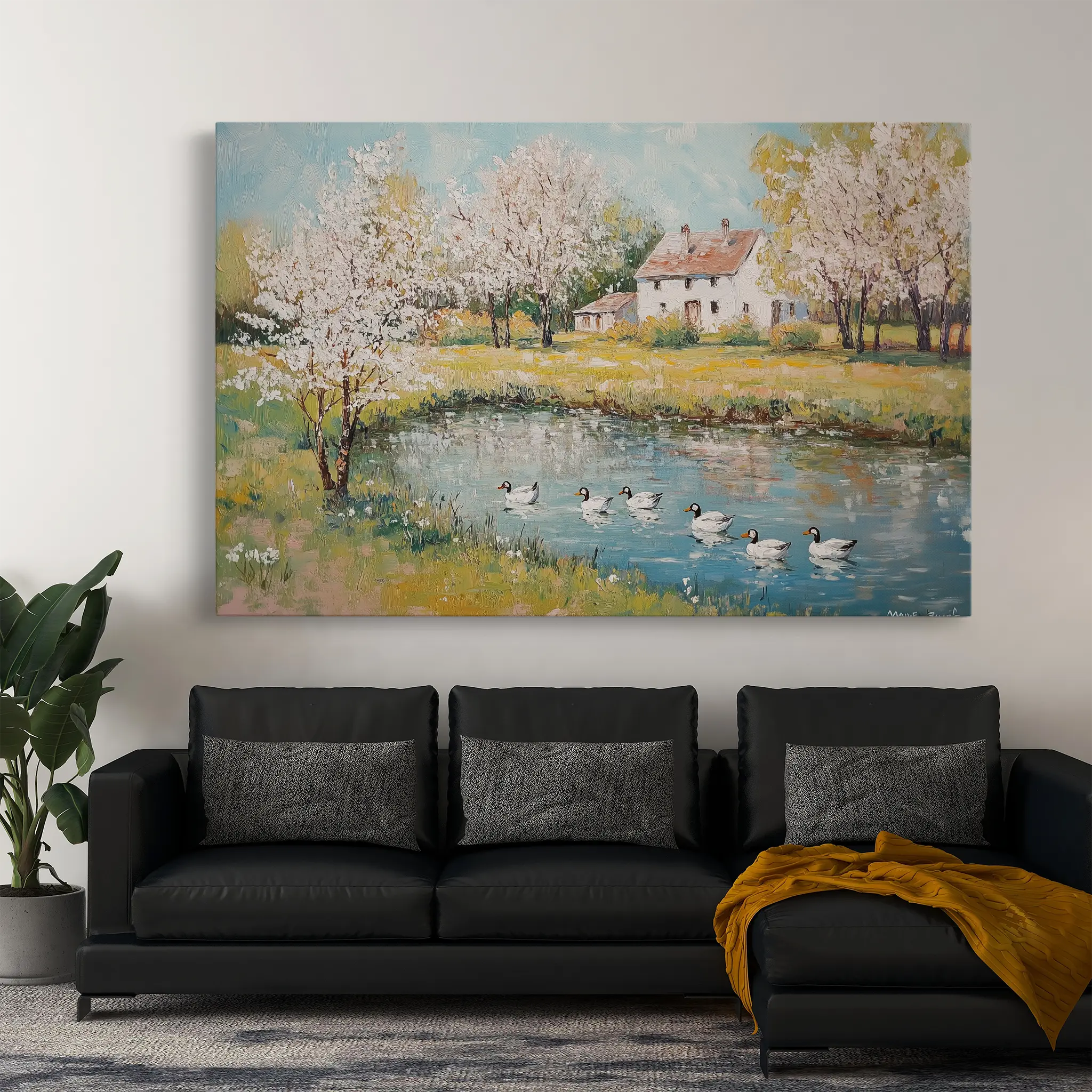 Landscape Canvas Wall Art WAD222-L 90 x 60 cm / Stretched on hidden frame