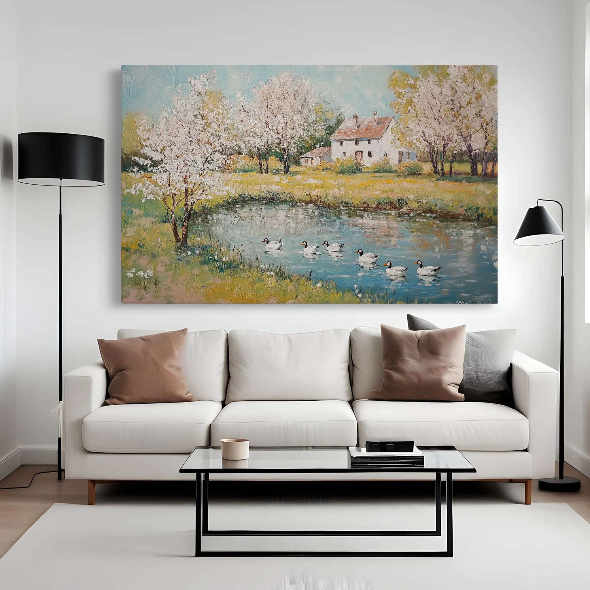 Landscape Canvas Wall Art WAD222-L 90 x 60 cm / Stretched on hidden frame