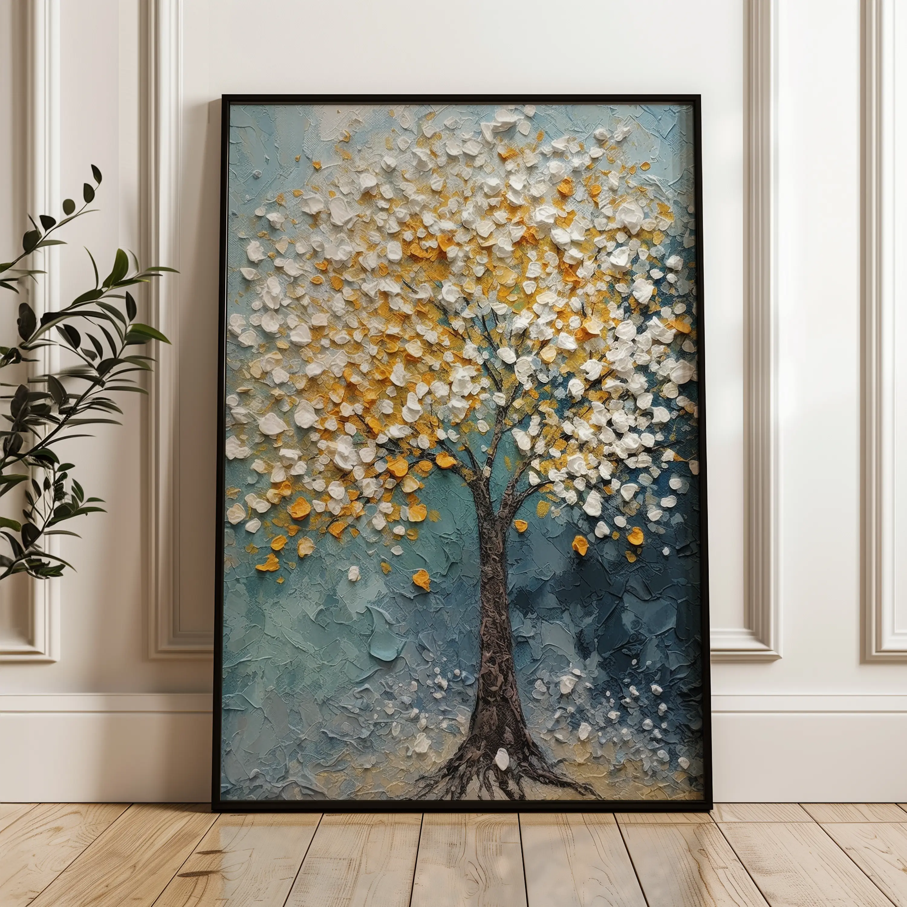 Floral Canvas Wall Art WAD223-F 90 x 60 cm / Stretched on hidden frame