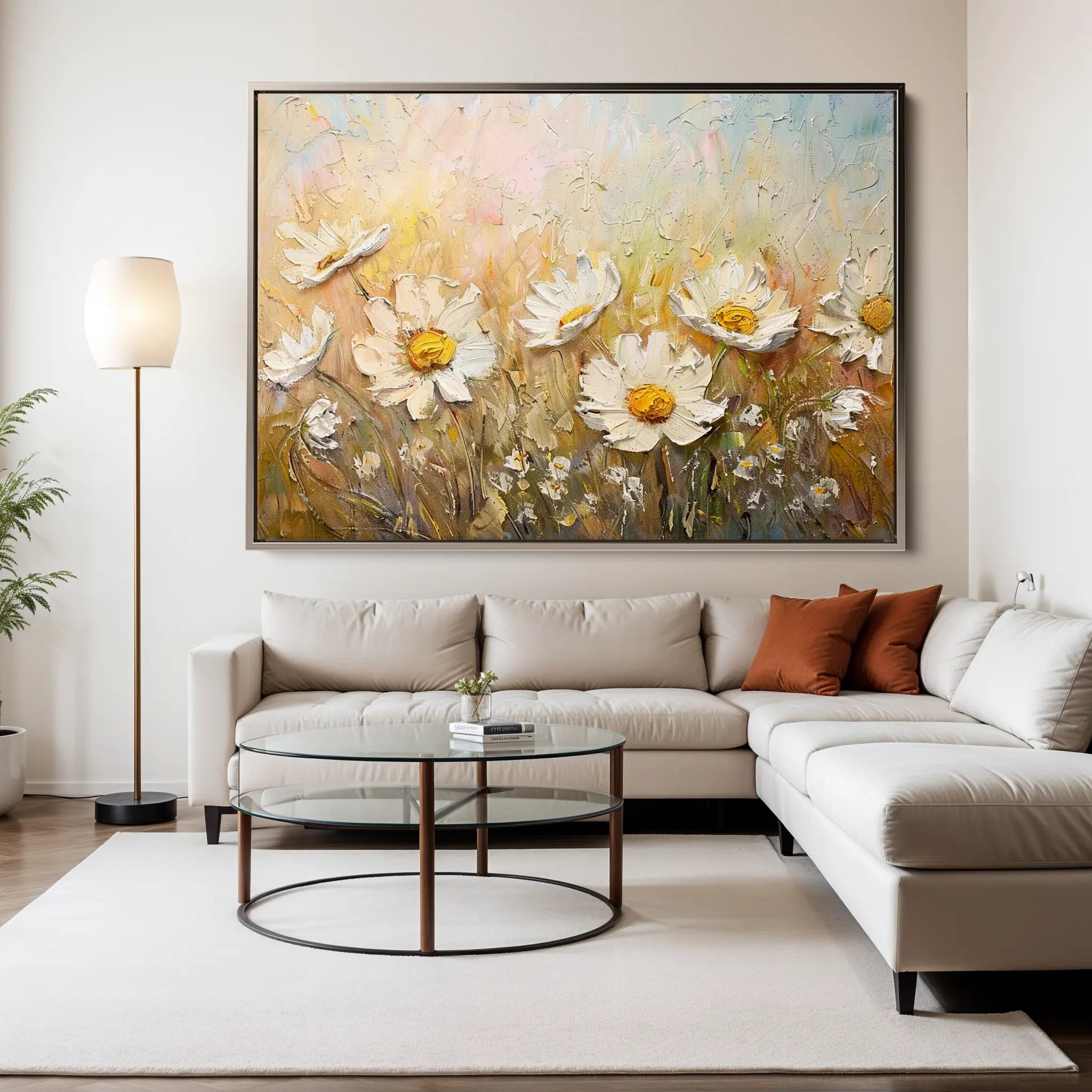 Floral Canvas Wall Art WAD224-F 90 x 60 cm / Stretched on hidden frame