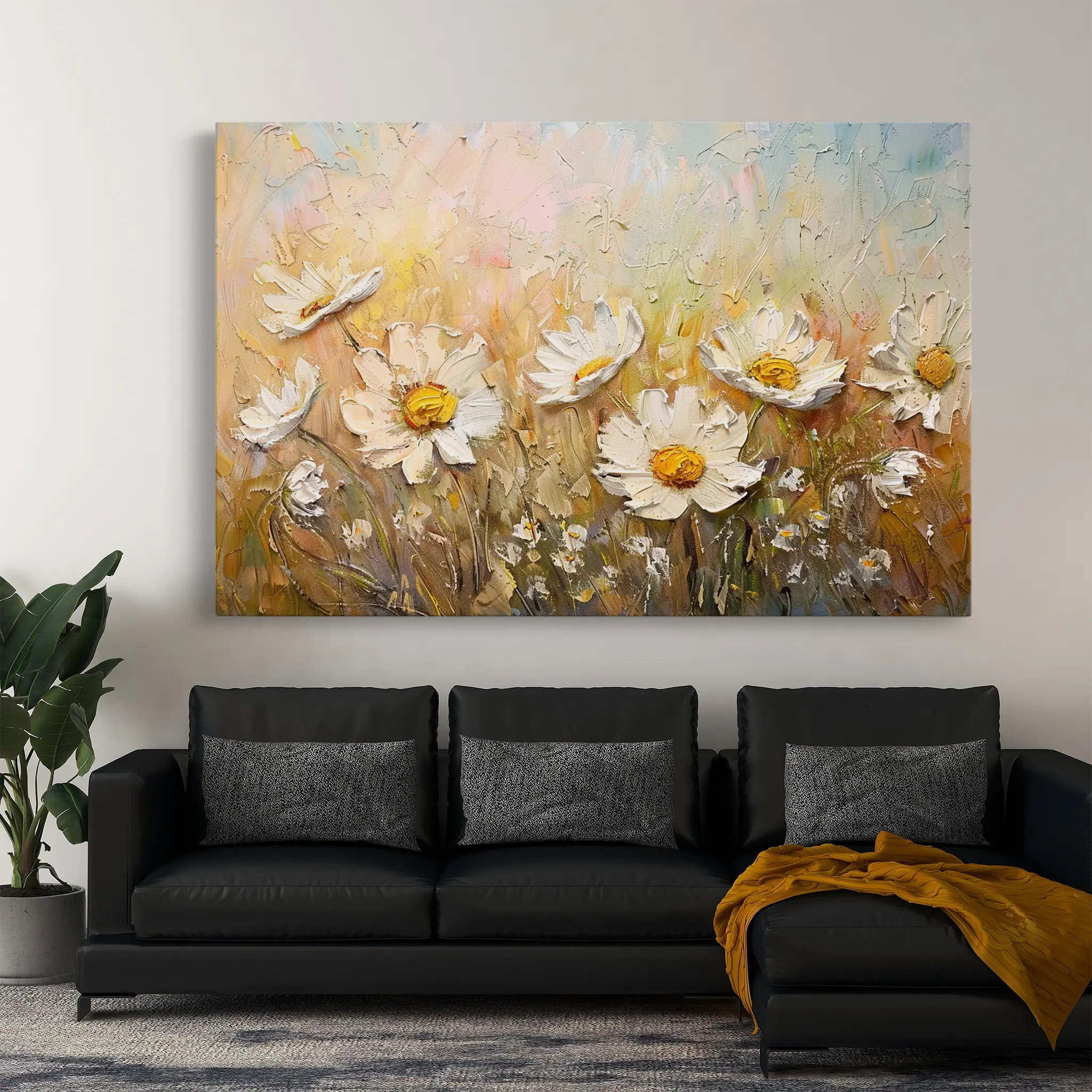 Floral Canvas Wall Art WAD224-F 90 x 60 cm / Stretched on hidden frame