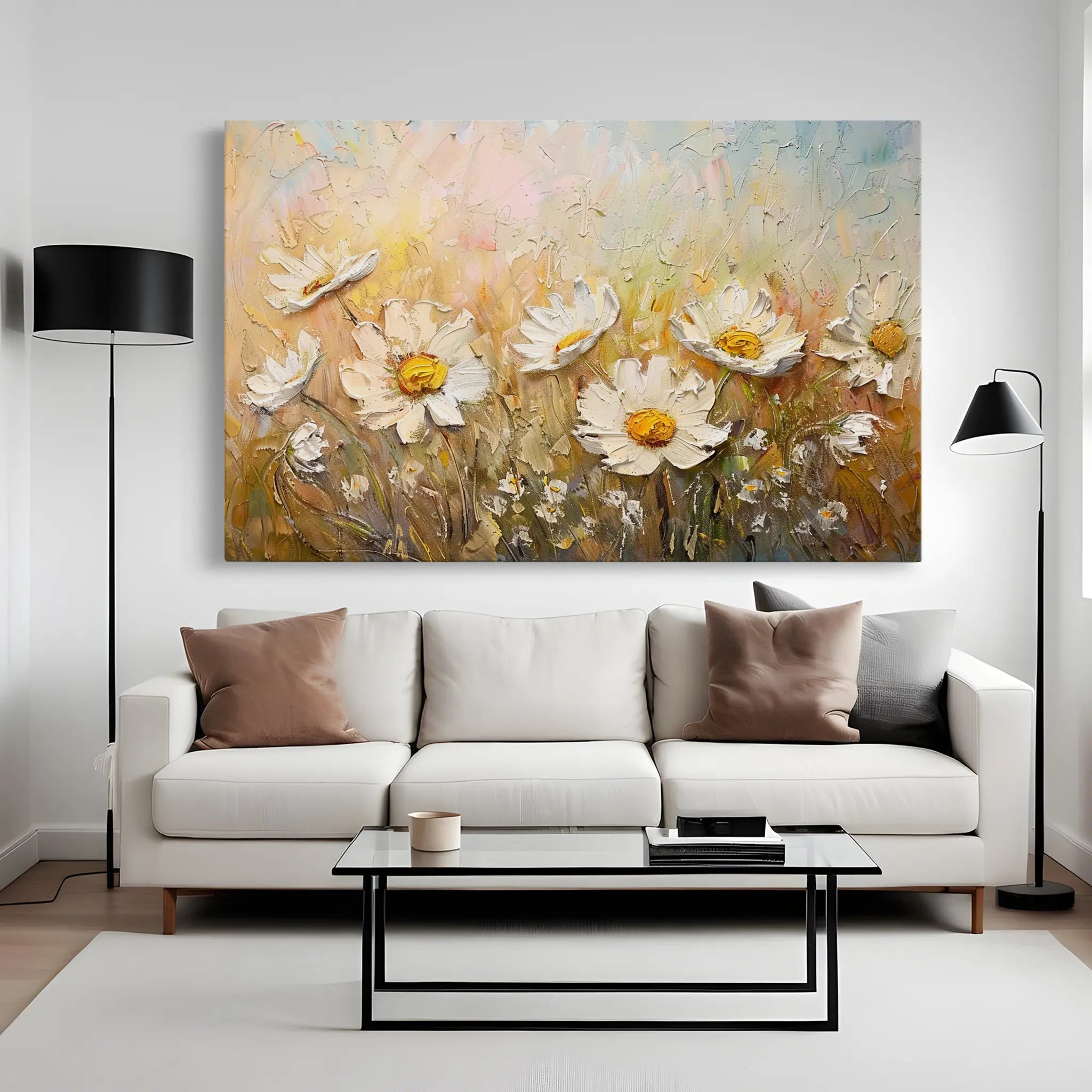 Floral Canvas Wall Art WAD224-F 90 x 60 cm / Stretched on hidden frame