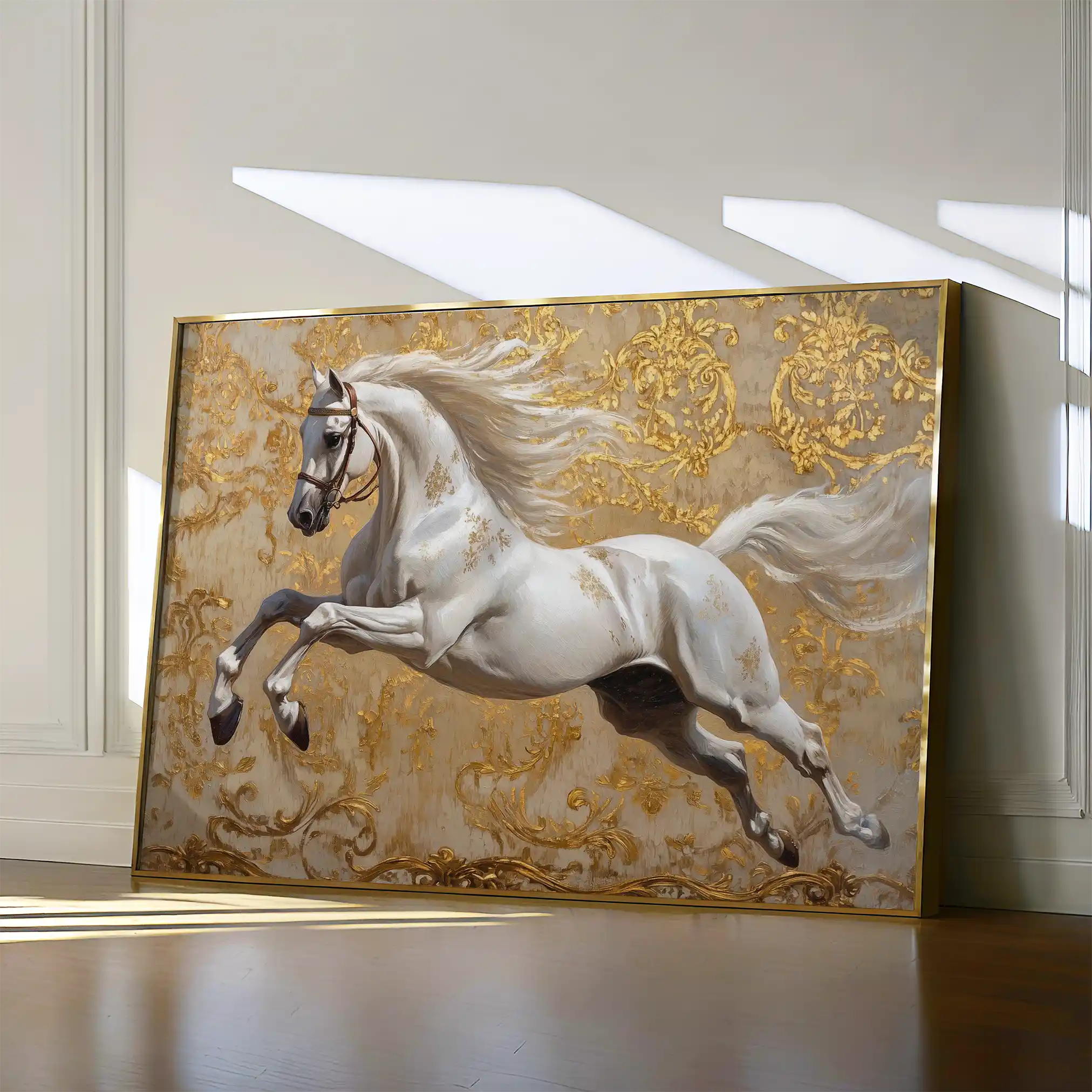 Horses Canvas Wall Art WAD224-H 90 x 60 cm / Stretched on hidden frame